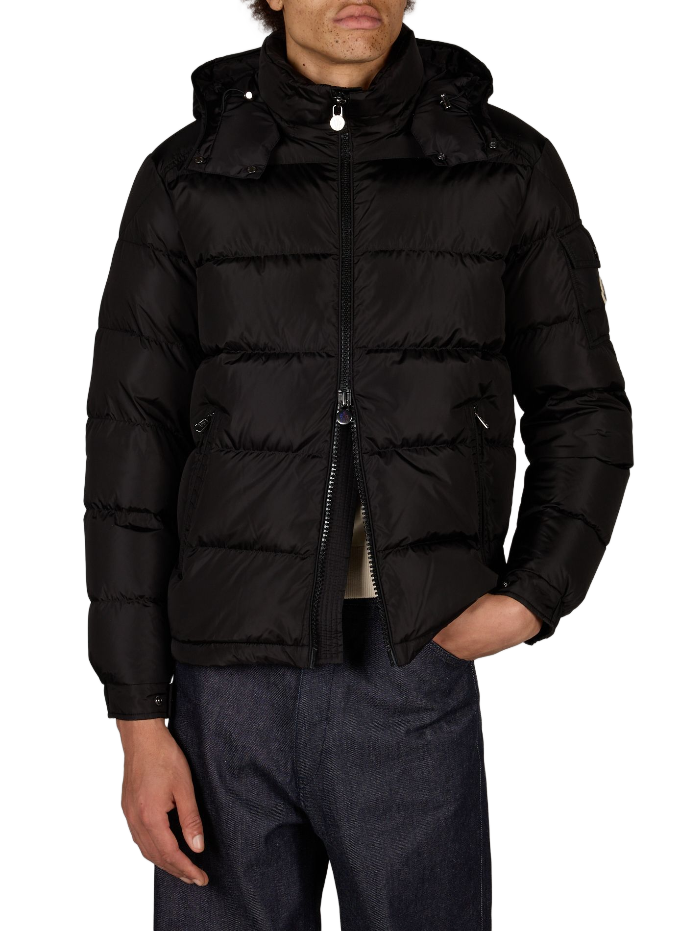 Tibb straight hooded puffer coat MONCLER Black