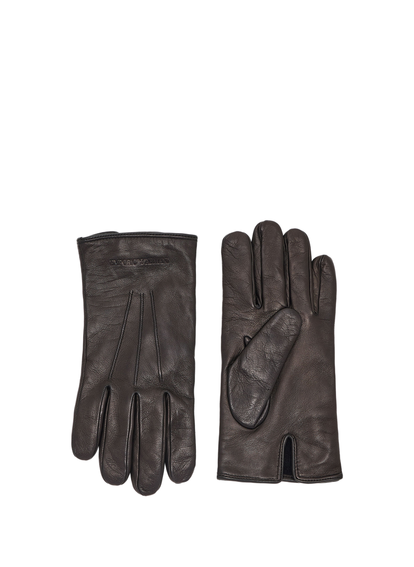 Guantes de cuero EMPORIO ARMANI Negro