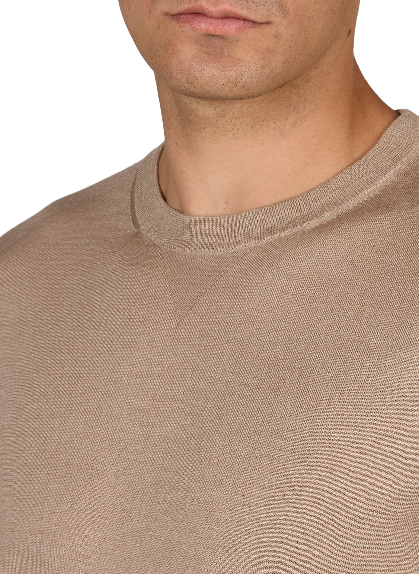 Wool and silk solid color sweater HERNO Beige
