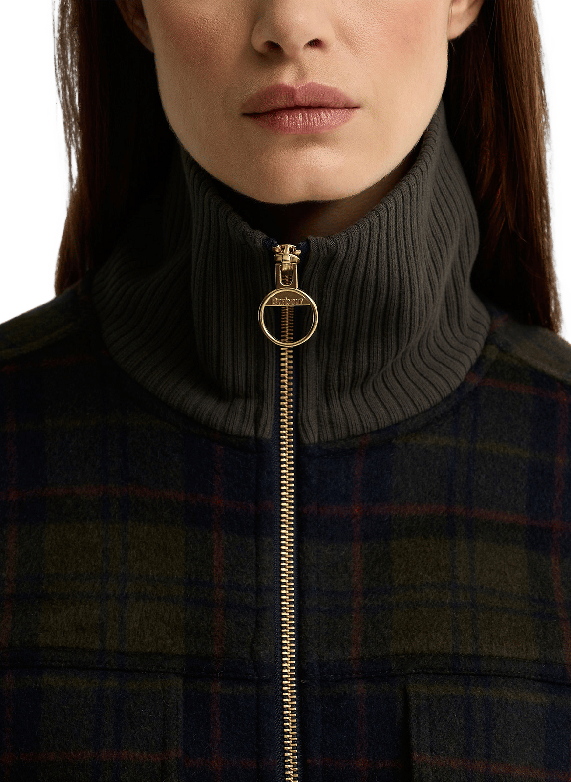 Straight trucker collar checked wool blend jacket BARBOUR Multicolour