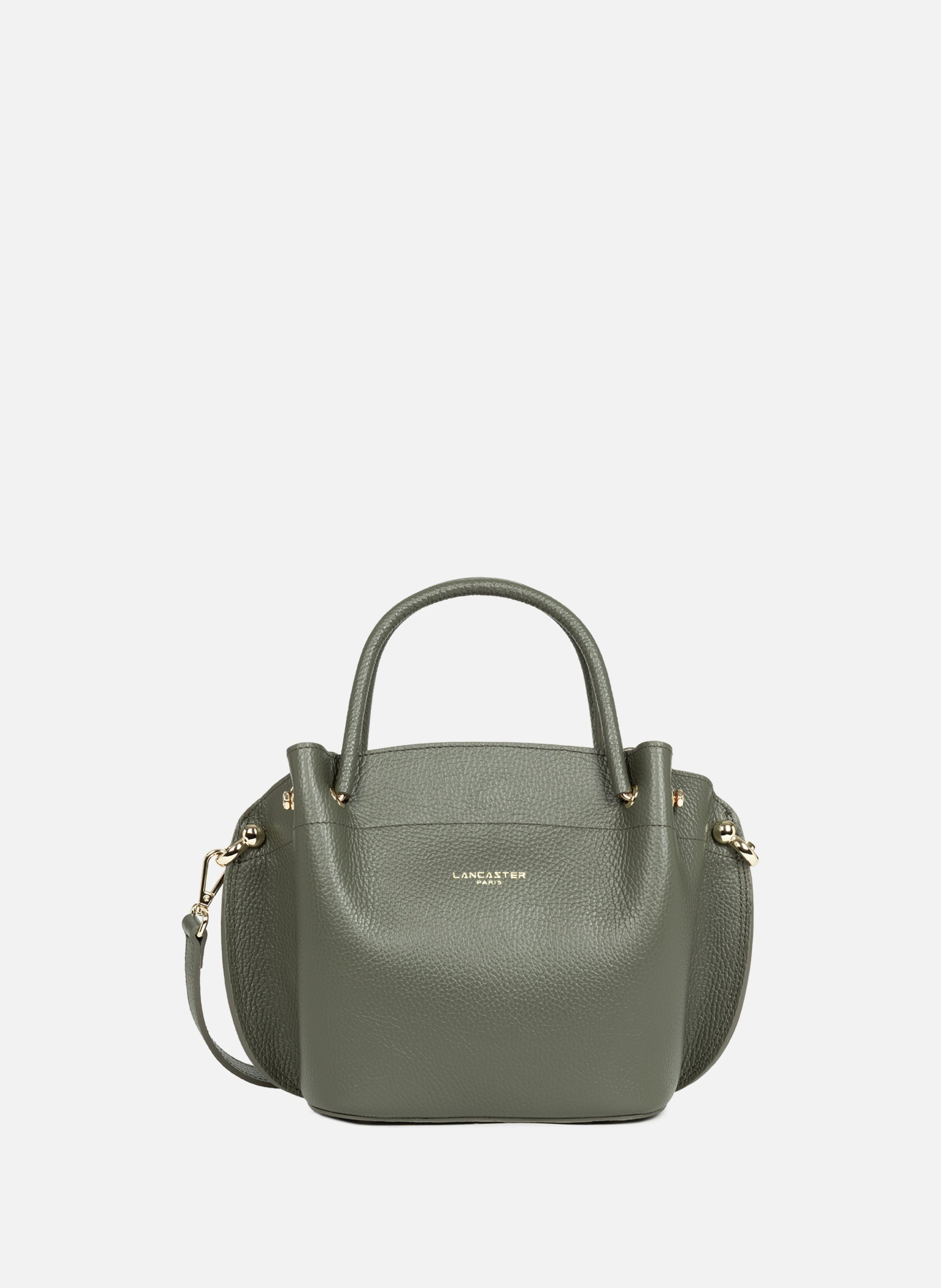 Sac à main - foulonné double louisa LANCASTER Kaki