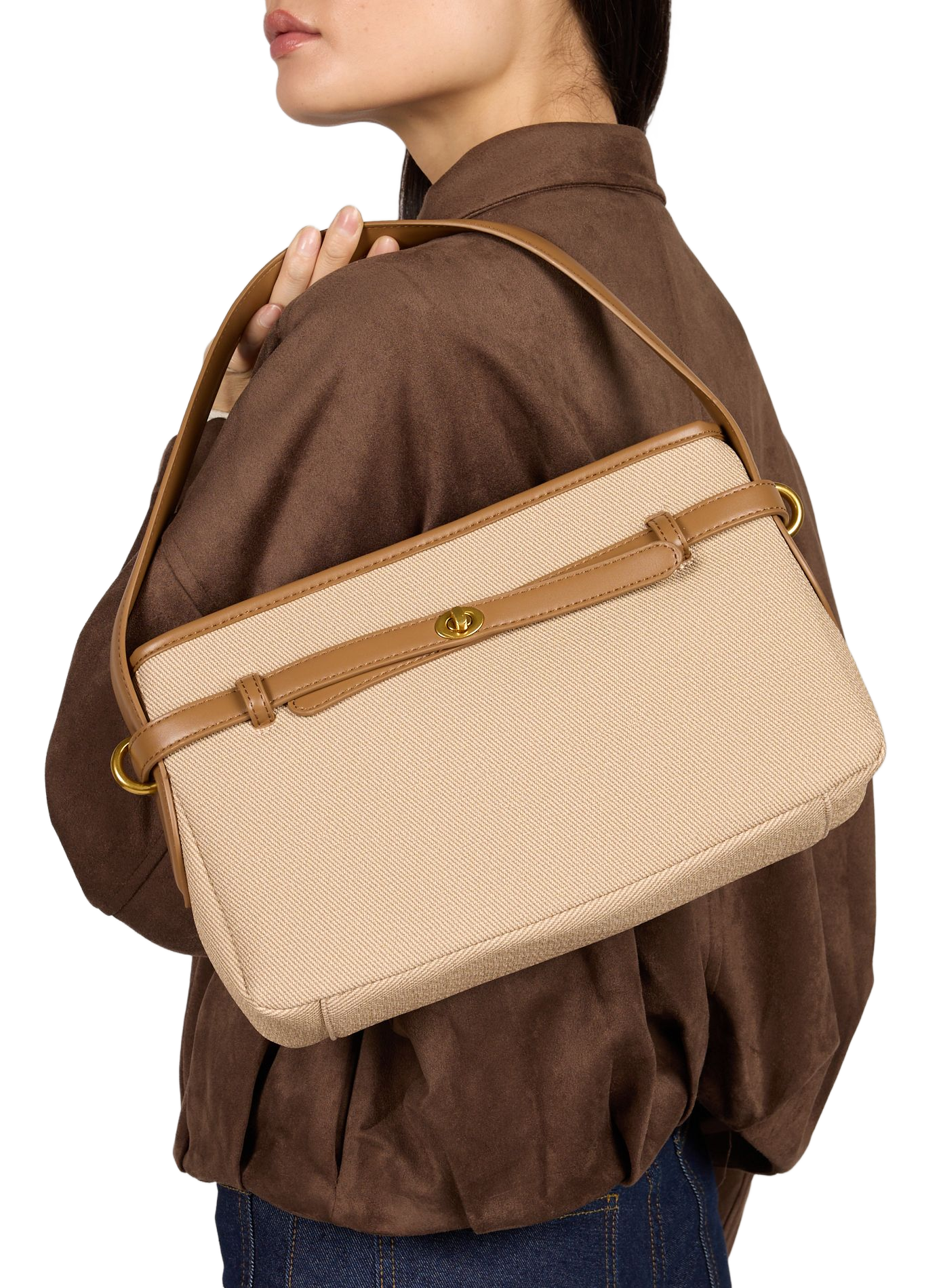 Two-tone belt bag AU PRINTEMPS PARIS Brown