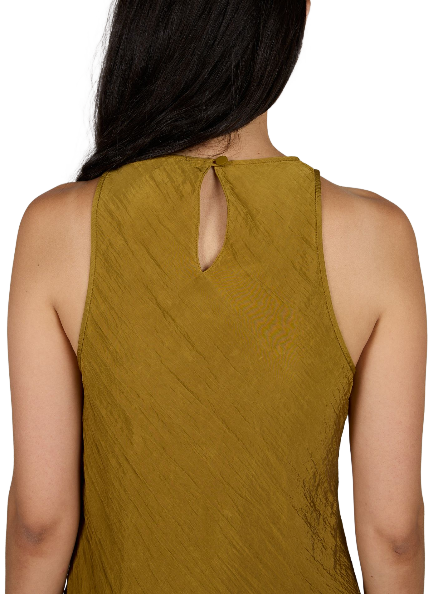 Midi-Kleid mit gerüschtem Rundhalsausschnitt TIBI Gelb