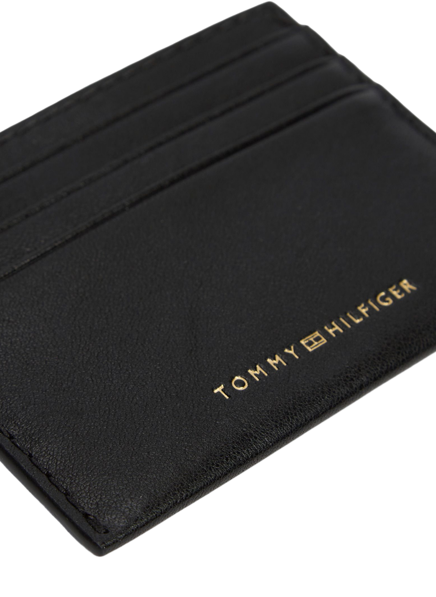 Plain leather card holder TOMMY HILFIGER Black