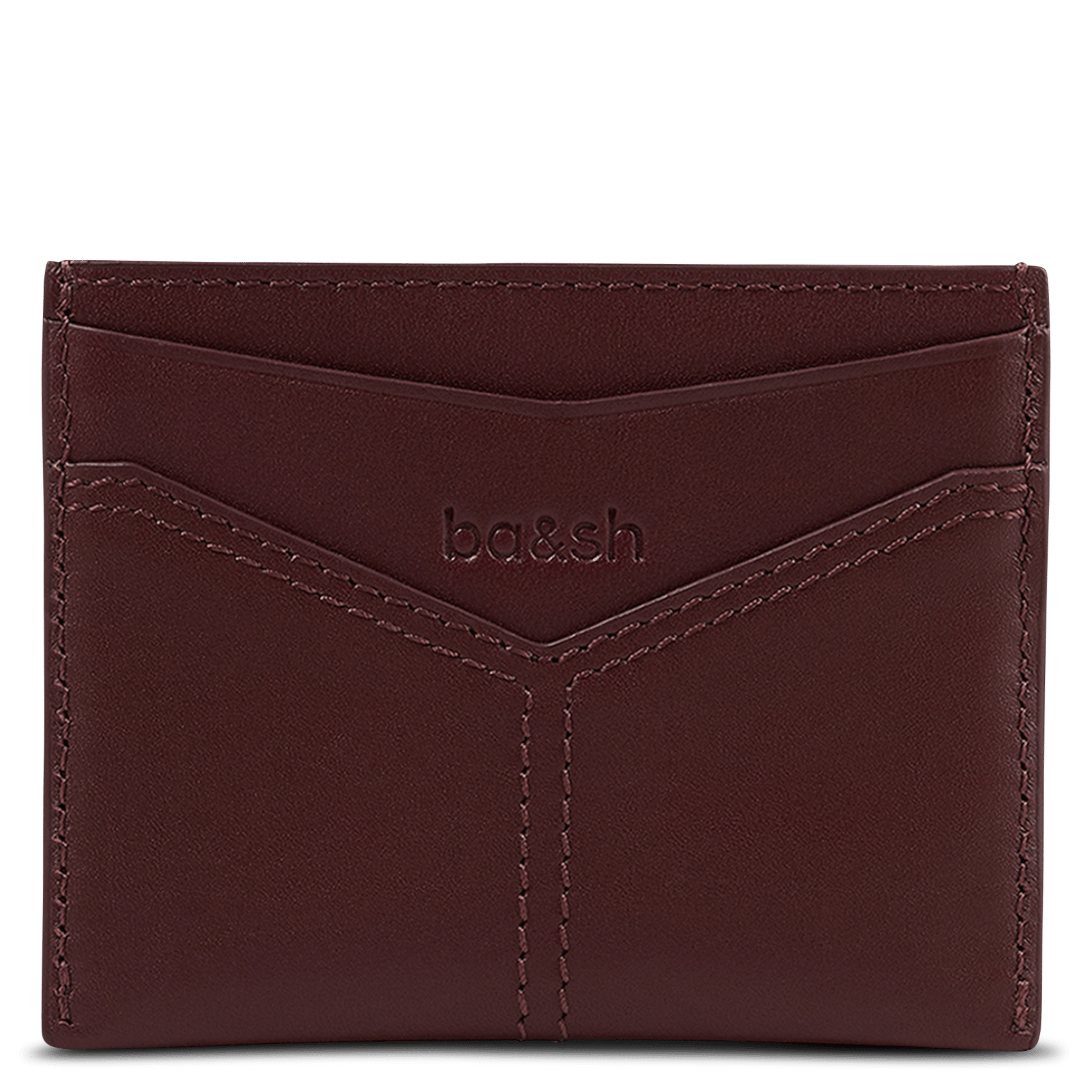 Porte-cartes uni en cuir BA&SH Violet