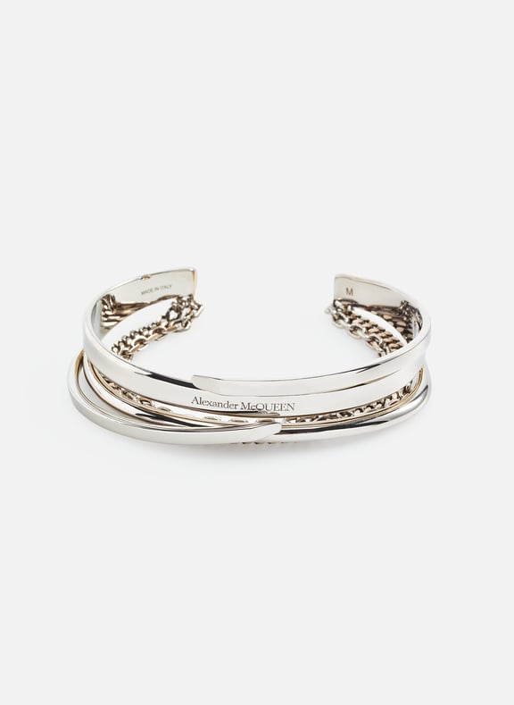 SILVER BRACELET ALEXANDER MCQUEEN for MEN Printemps