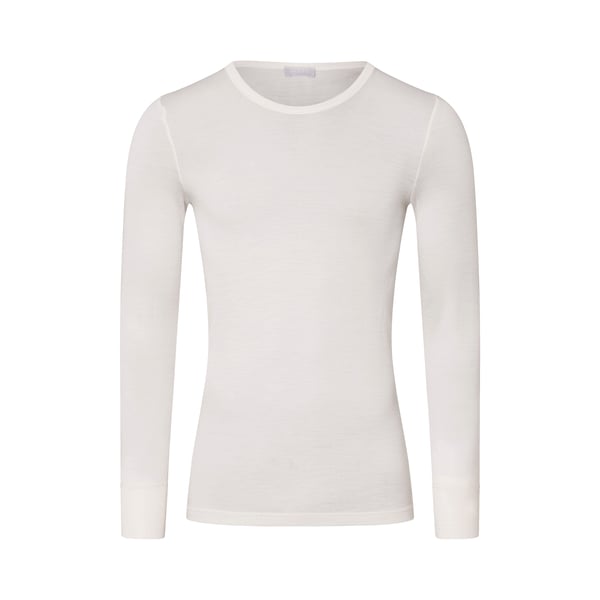 T-shirt manches longues en laine et soie