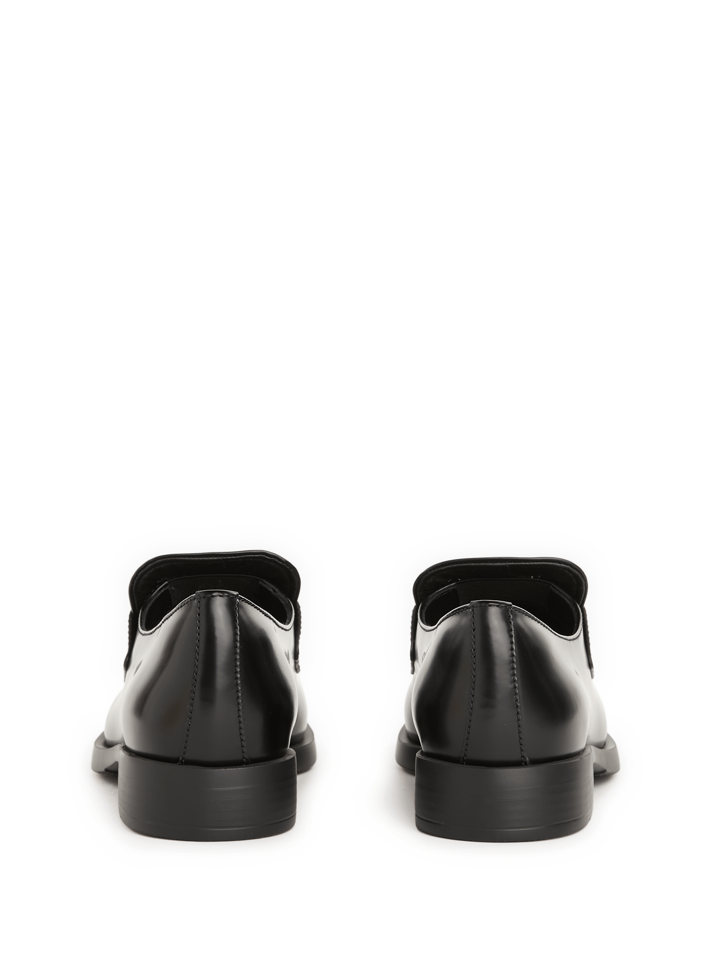 Calfskin leather loafers PRADA Black