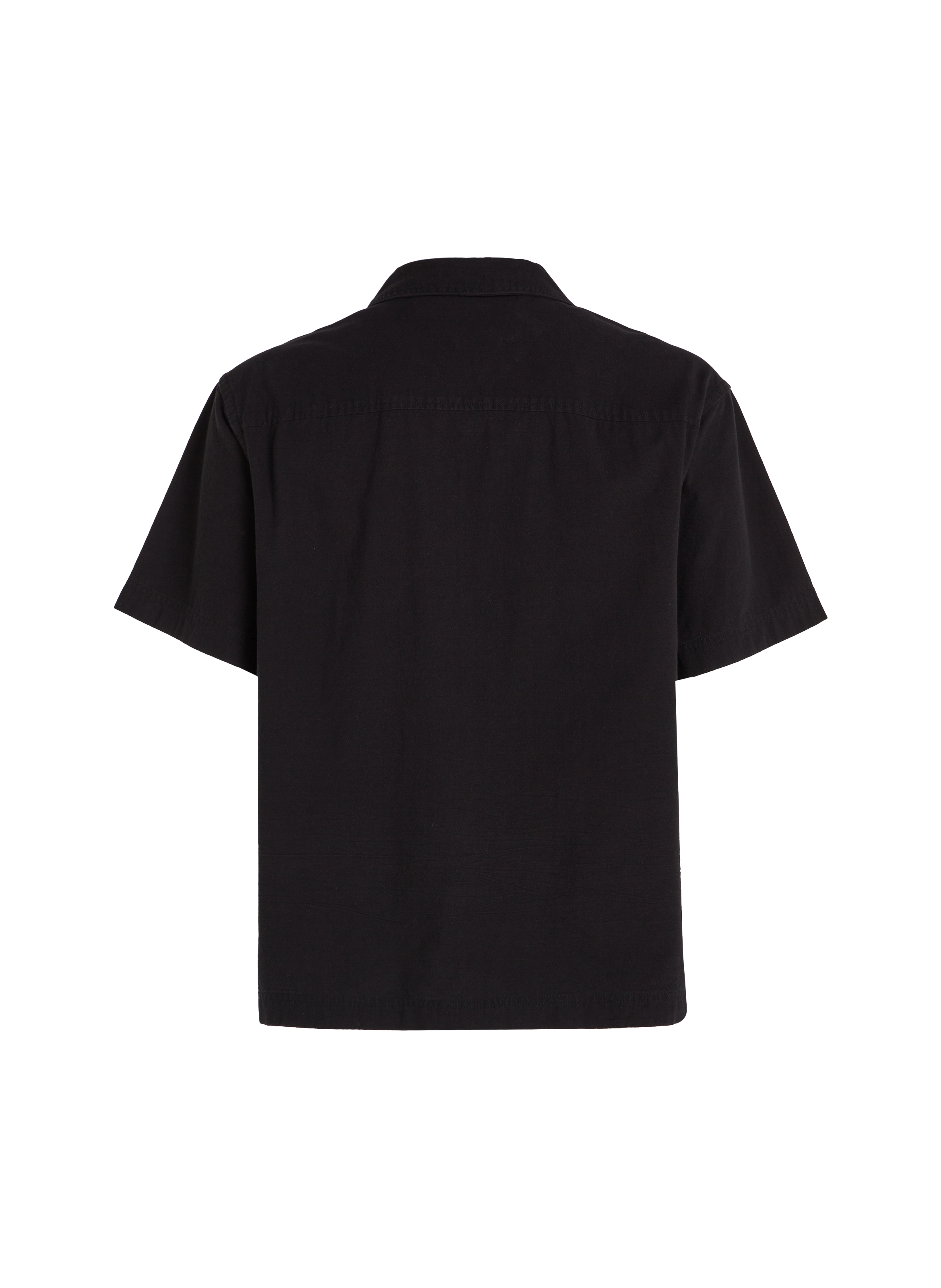 Short-Sleeve Cotton Shirt Black