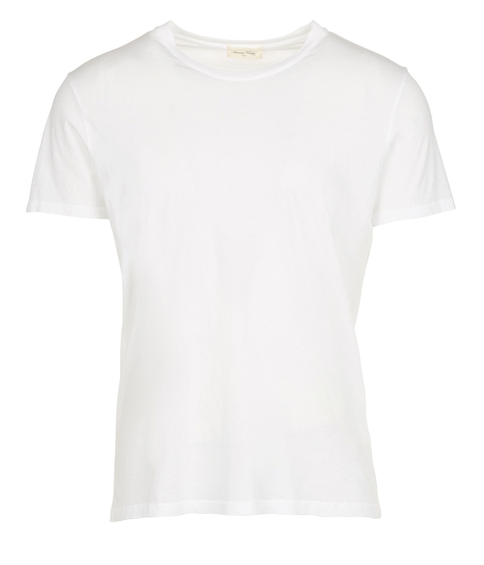 Tee-shirt col rond regular-fit en coton decatur AMERICAN VINTAGE Blanc