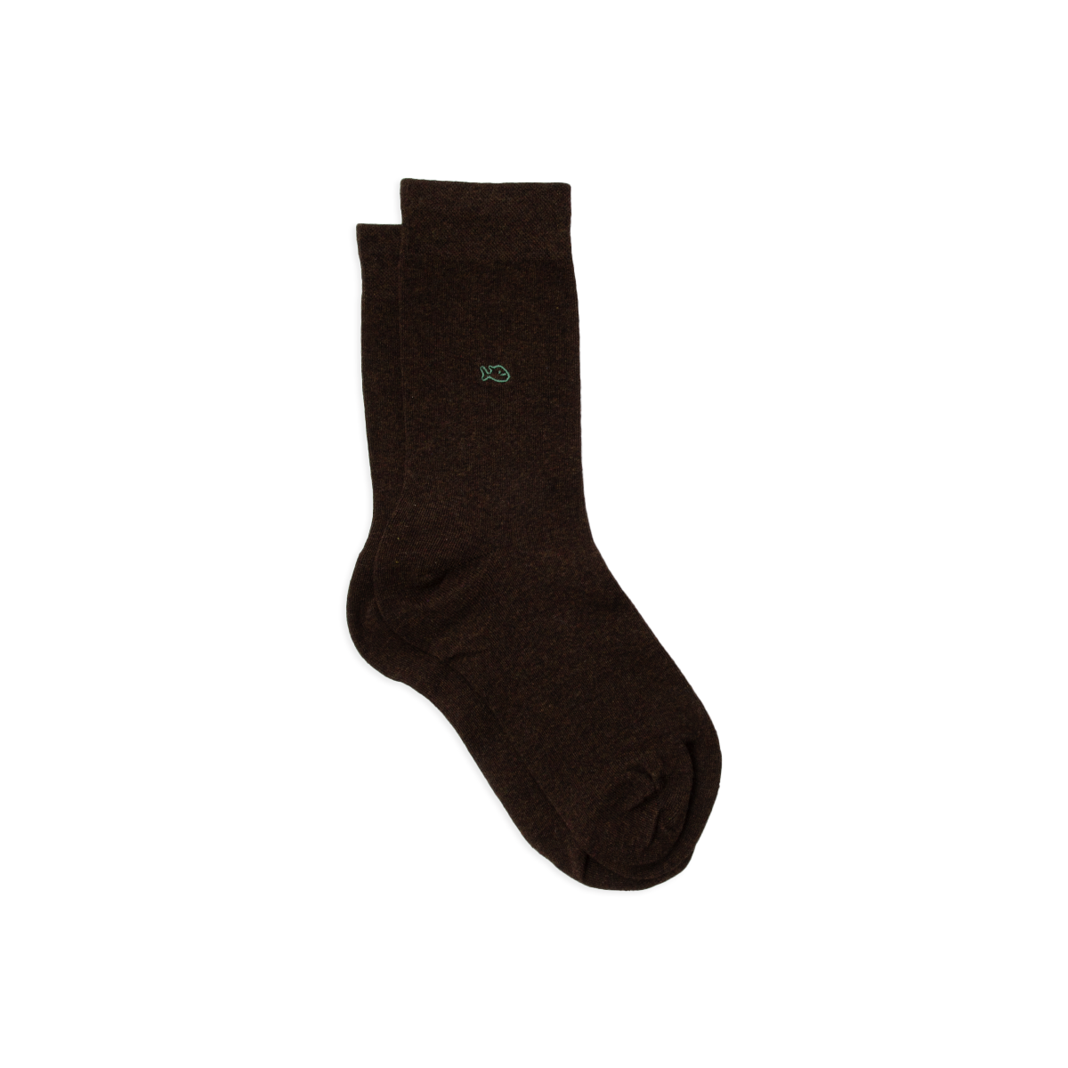 Chaussettes en coton peigné unies  Marron