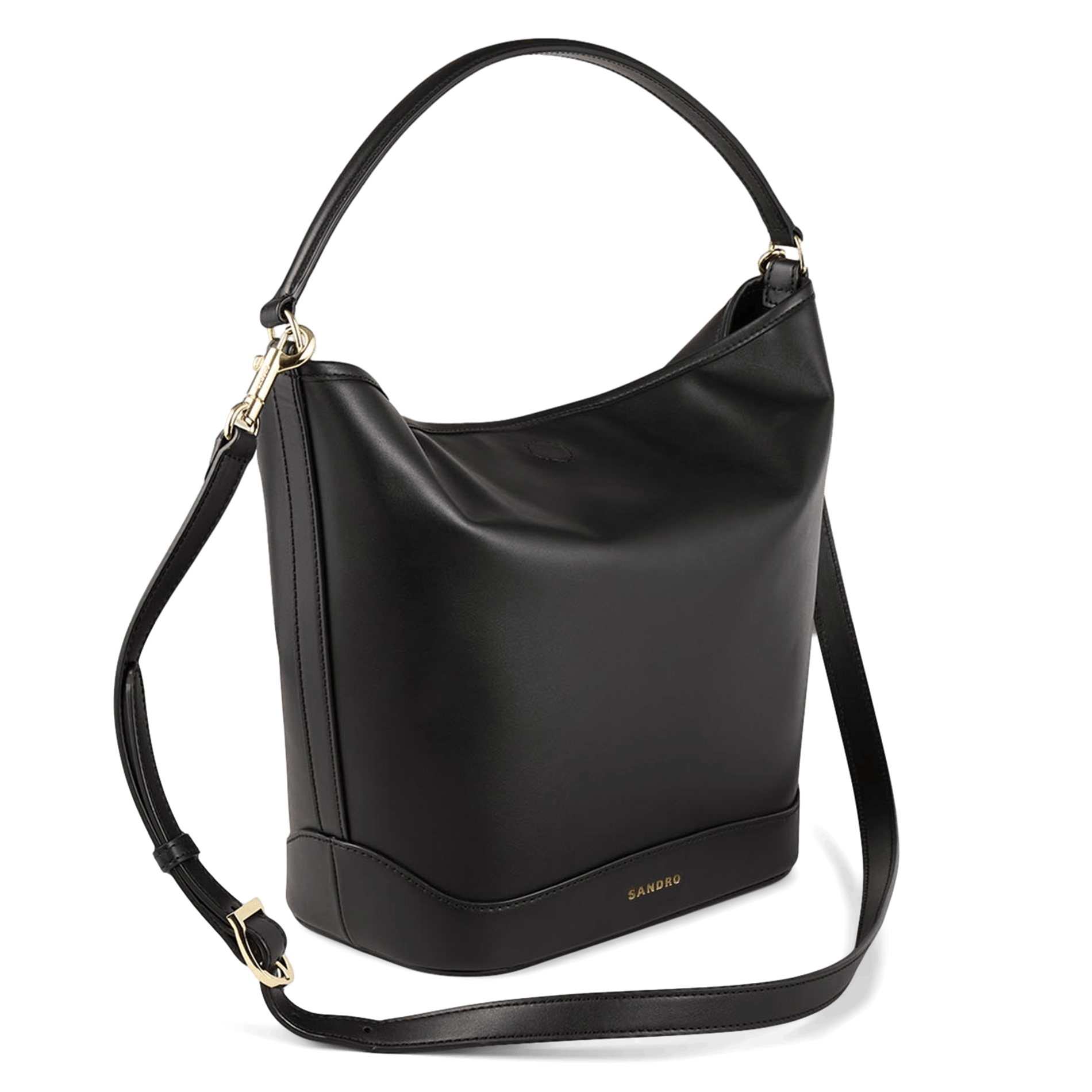 Sac seau en cuir Noir