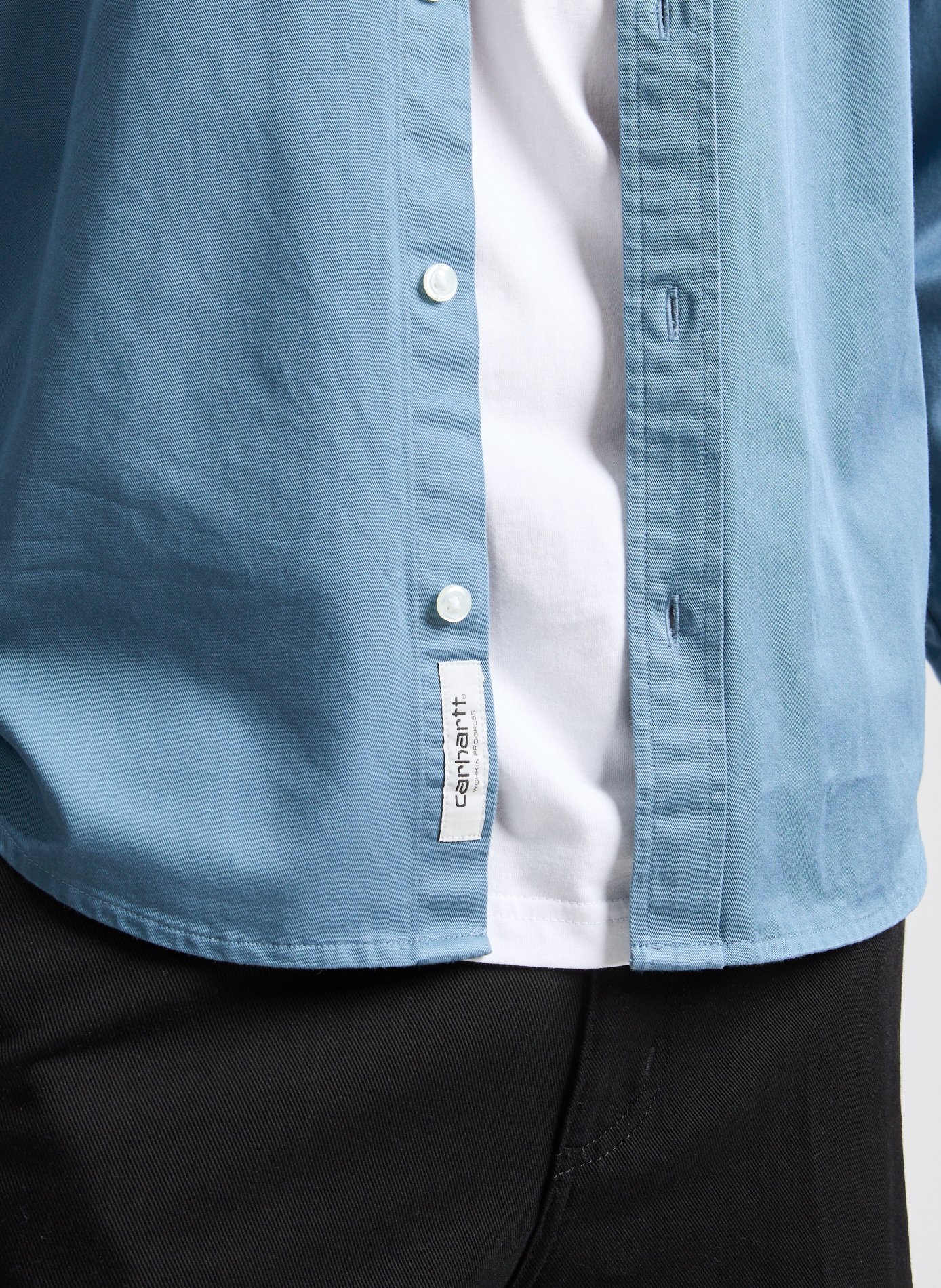 Chemise col américain en coton CARHARTT WIP Bleu