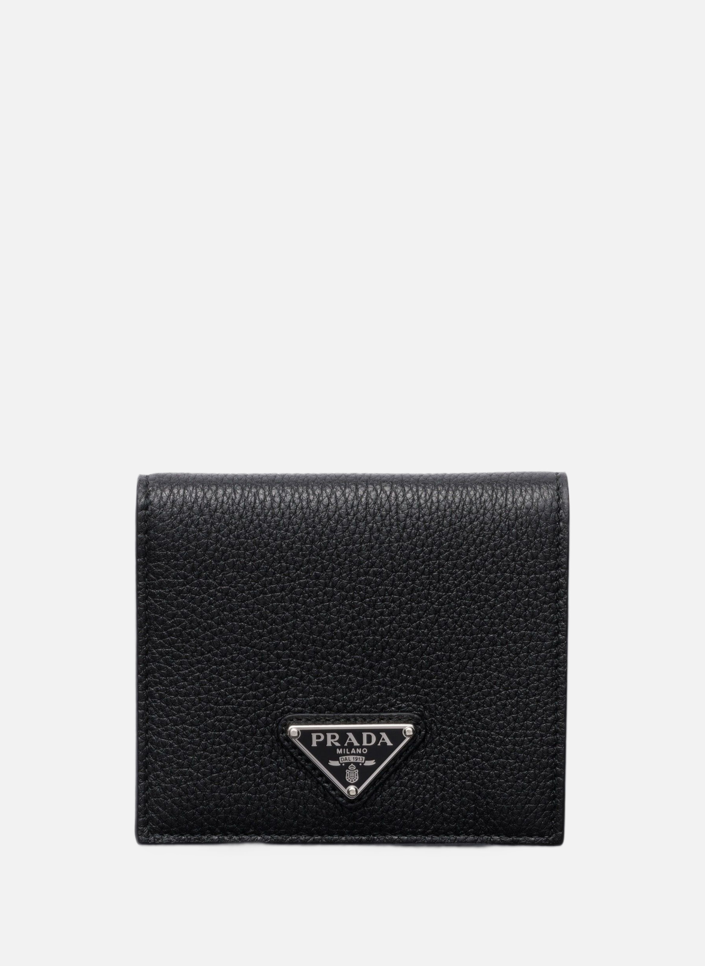 Portefeuille en cuir PRADA Noir