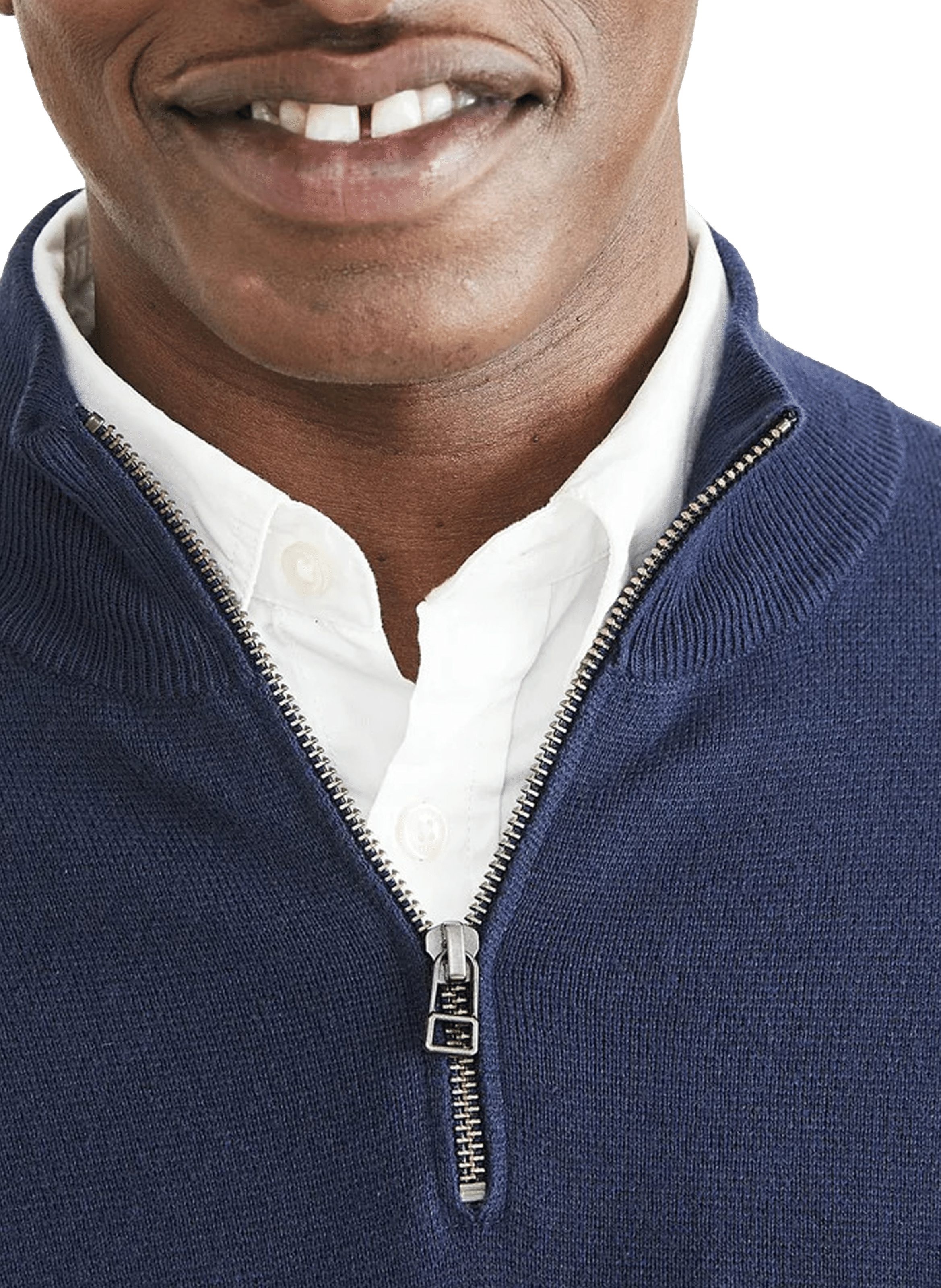 Pull à col camionneur en coton DOCKERS Bleu