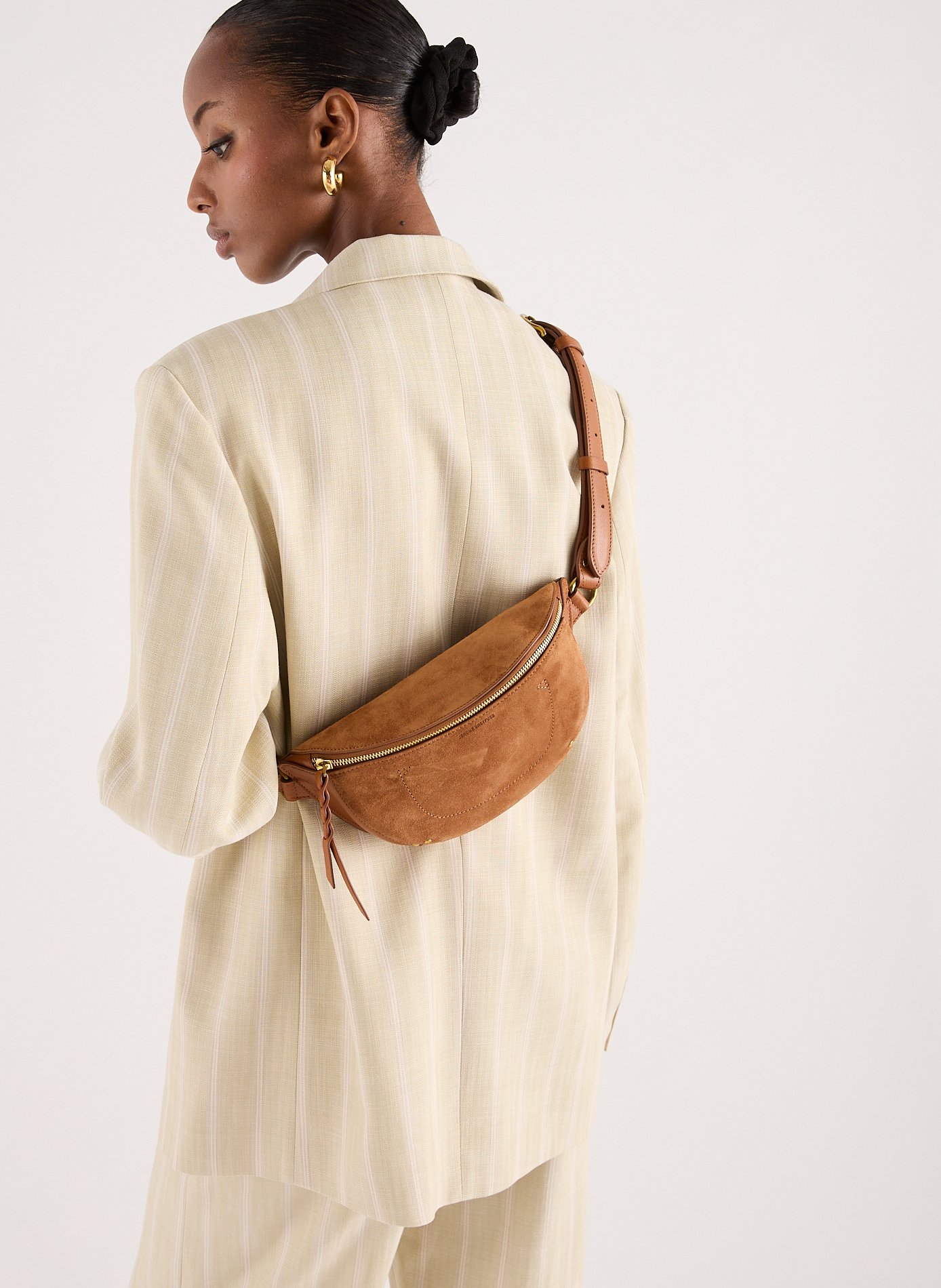 Linen Fanny Pack JÉRÔME DREYFUSS Brown