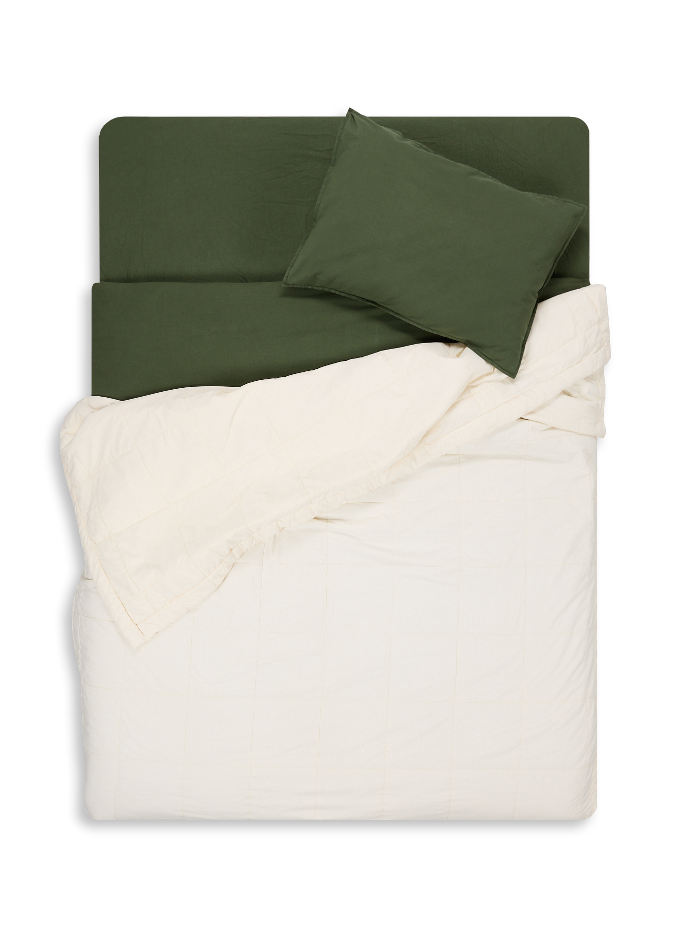 AU PRINTEMPS PARIS Cotton percale bedspread Beige