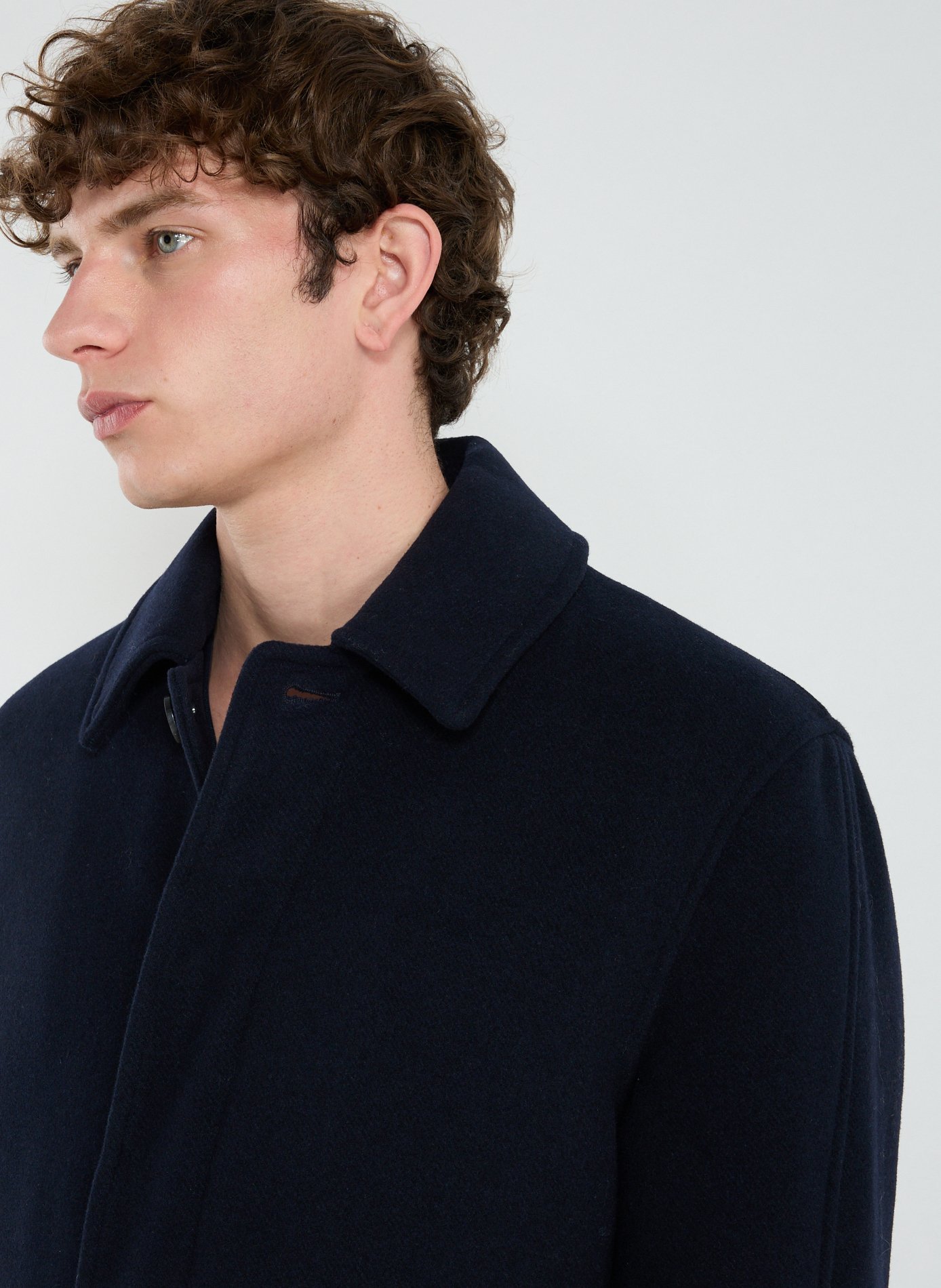 Manteau col classique en laine mélangée SAMSOE SAMSOE Bleu