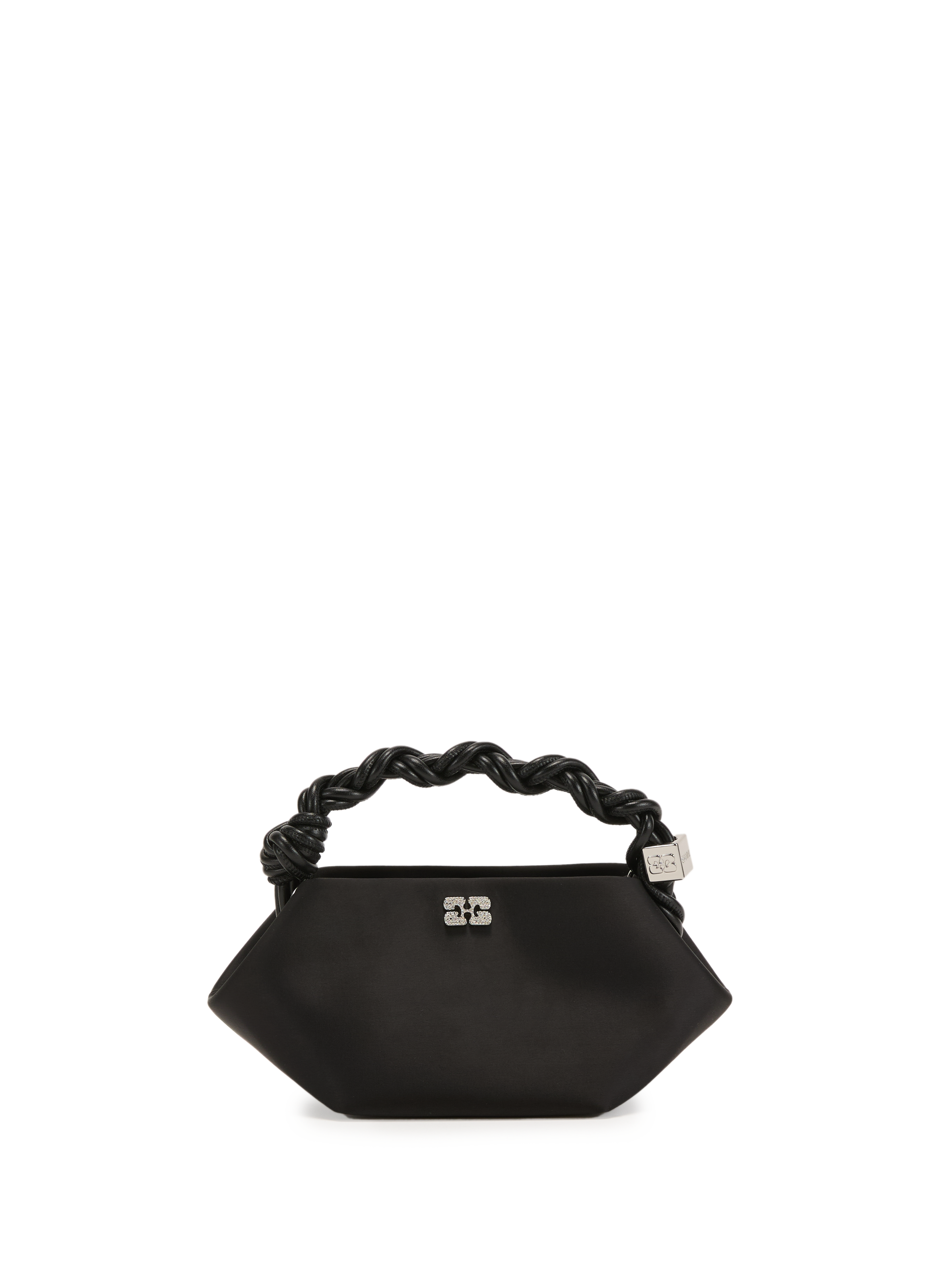 GANNI Sac à main Bou mini en satin Noir