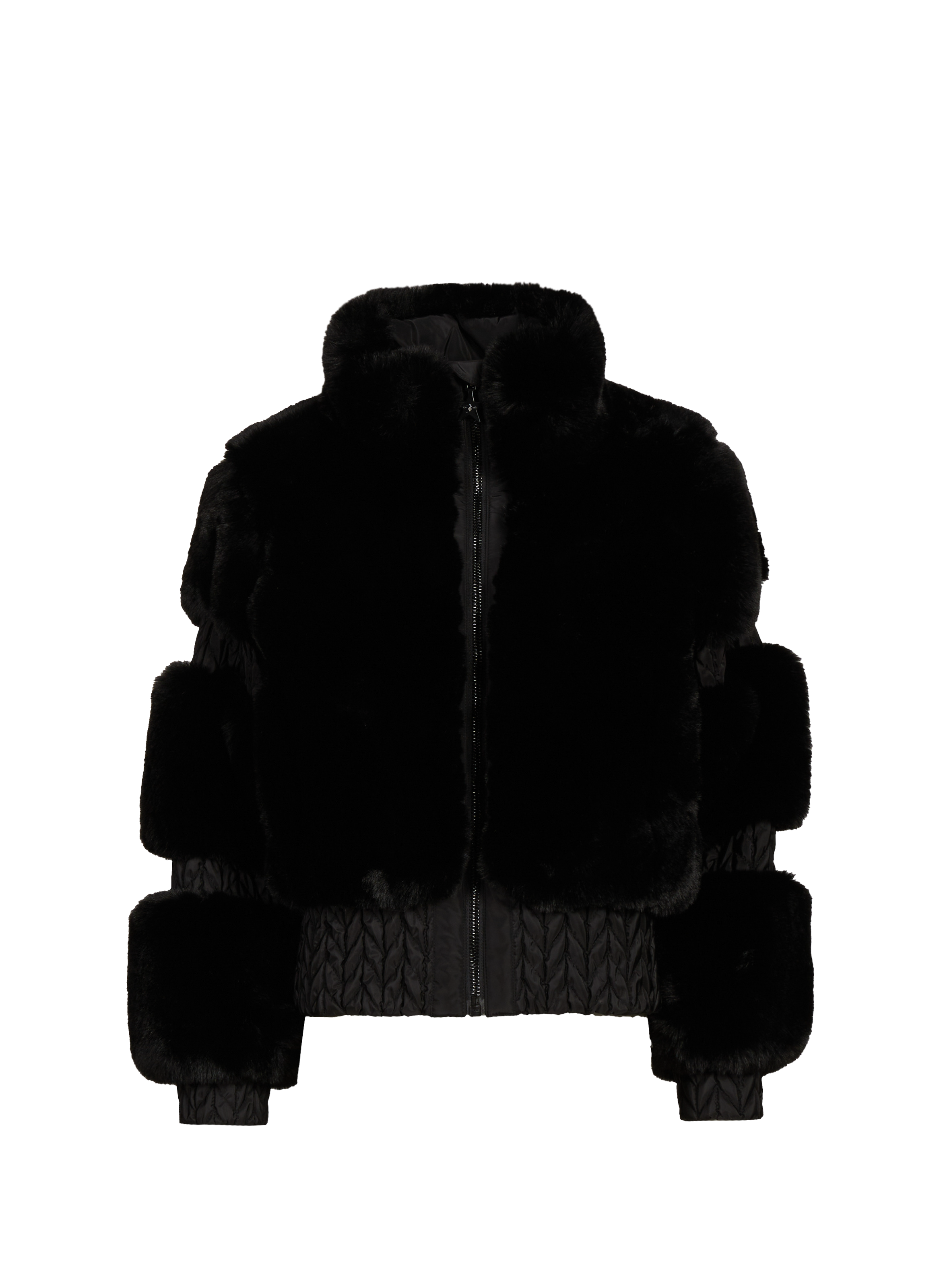 GOLDBERGH Veste à col montant effet fourrure Noir