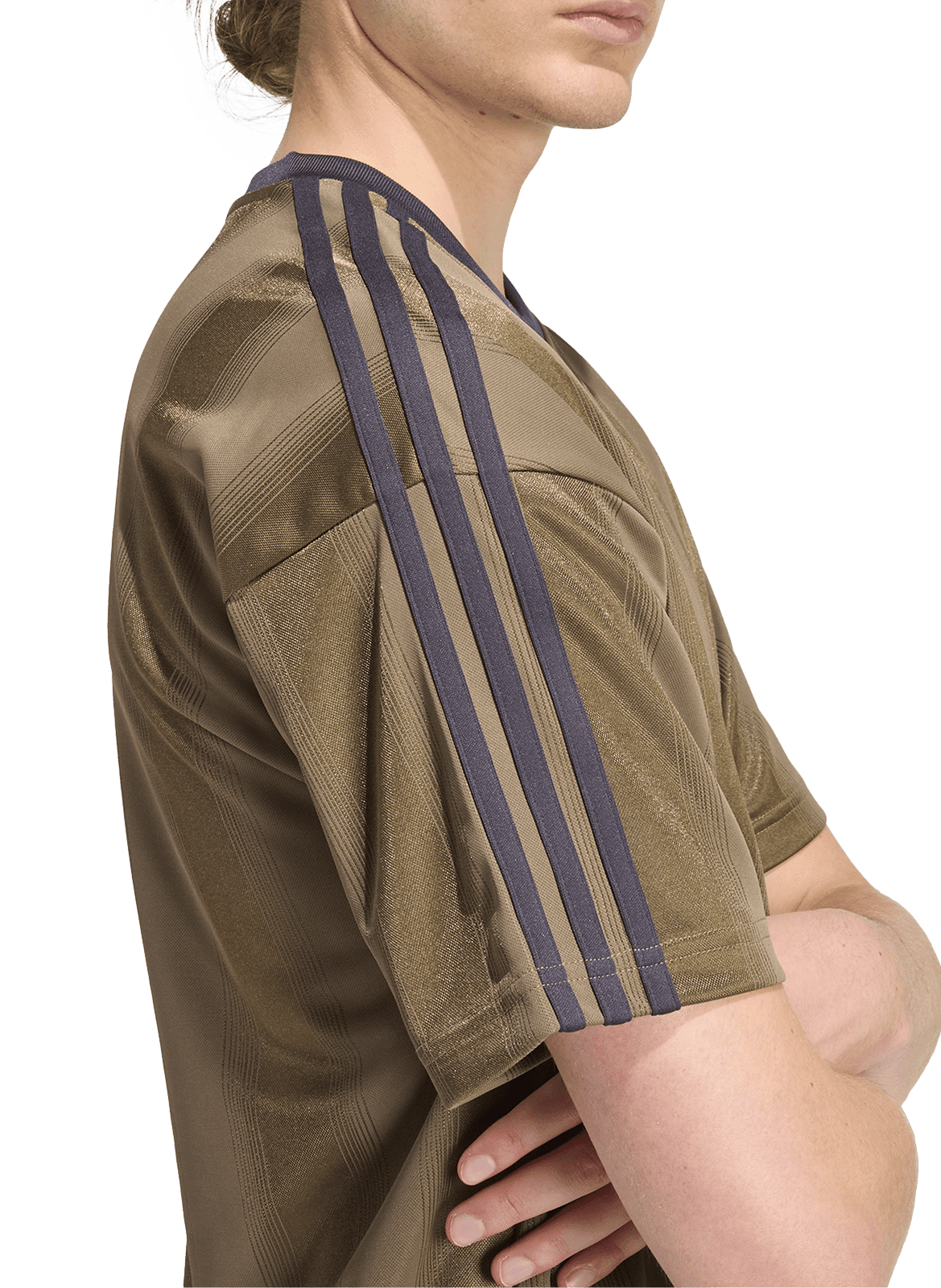 T-shirt Jacquard à rayures  ADIDAS Marron