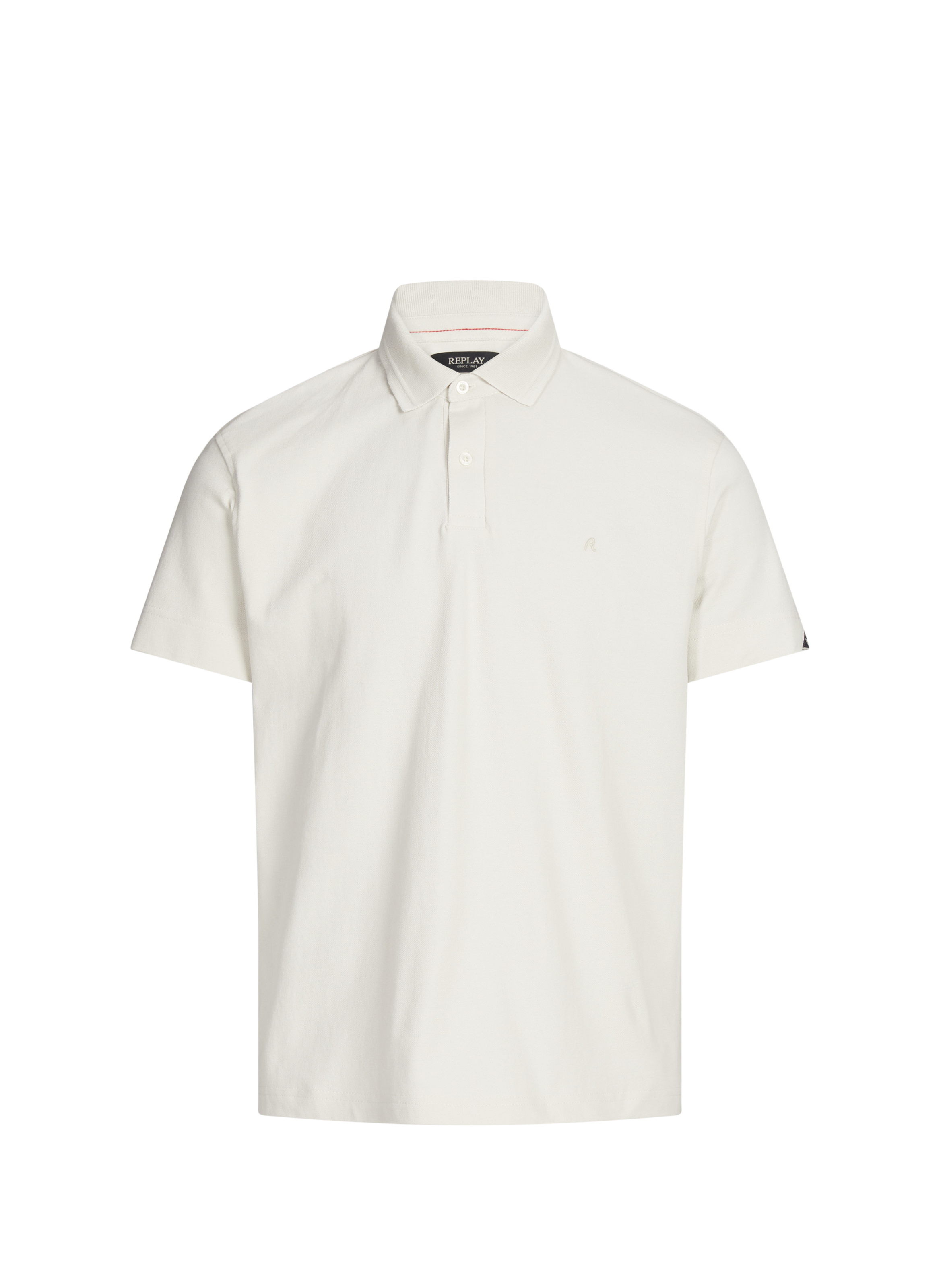 REPLAY Short-sleeved polo shirt in blended cotton White