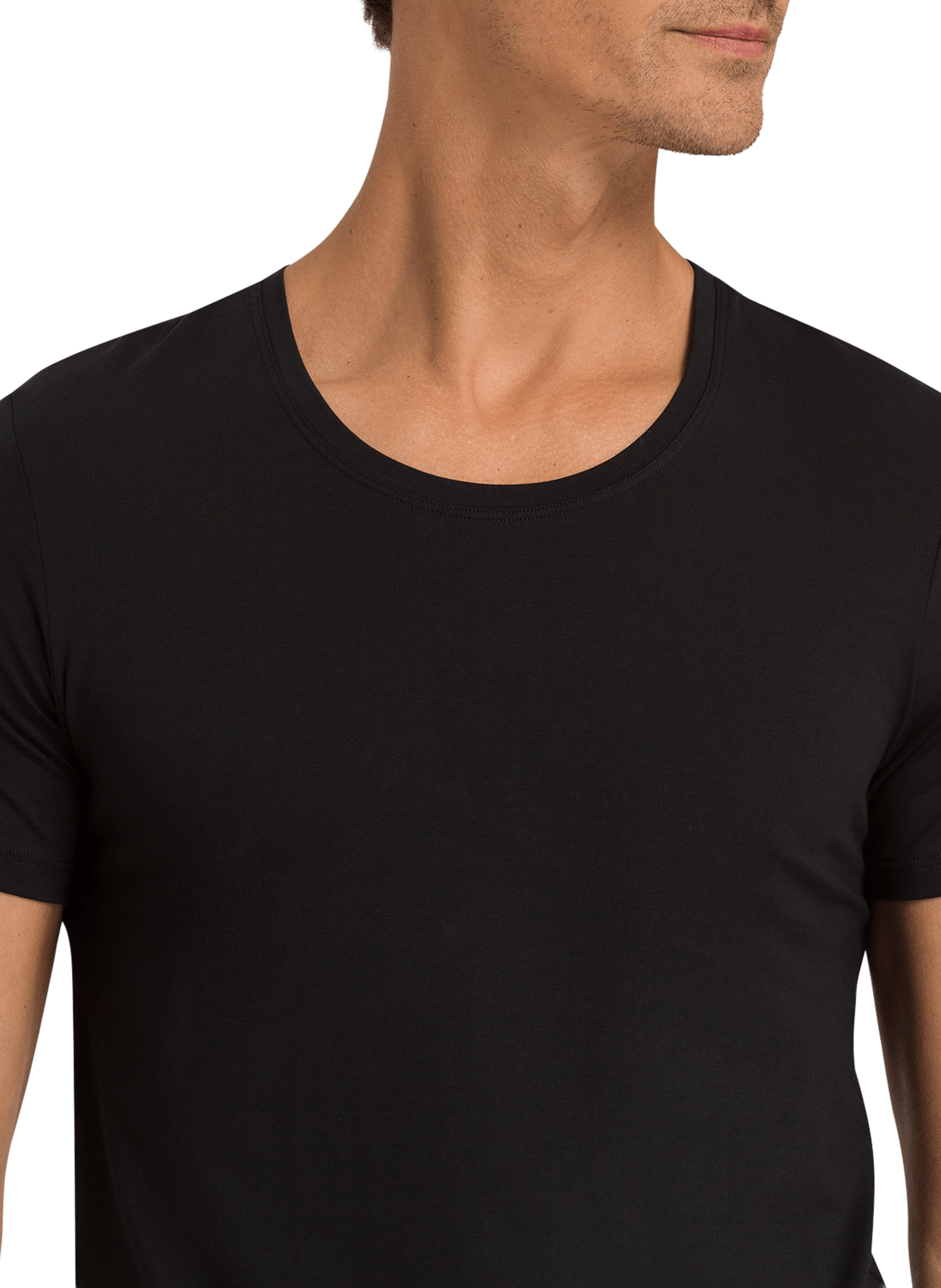 Cotton T-shirt HANRO Black