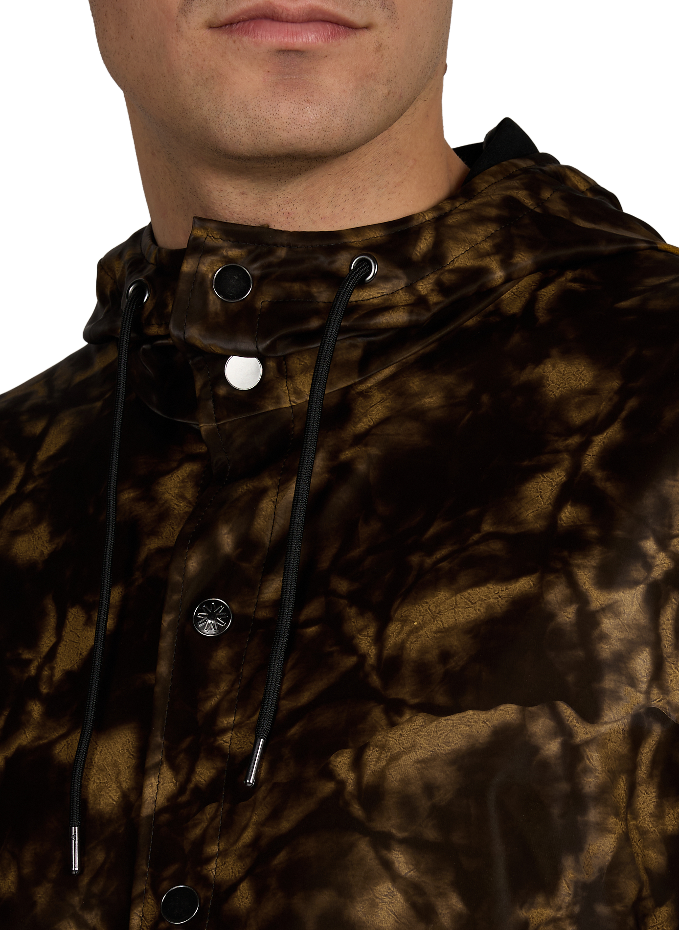 Long hooded raincoat RAINS Brown