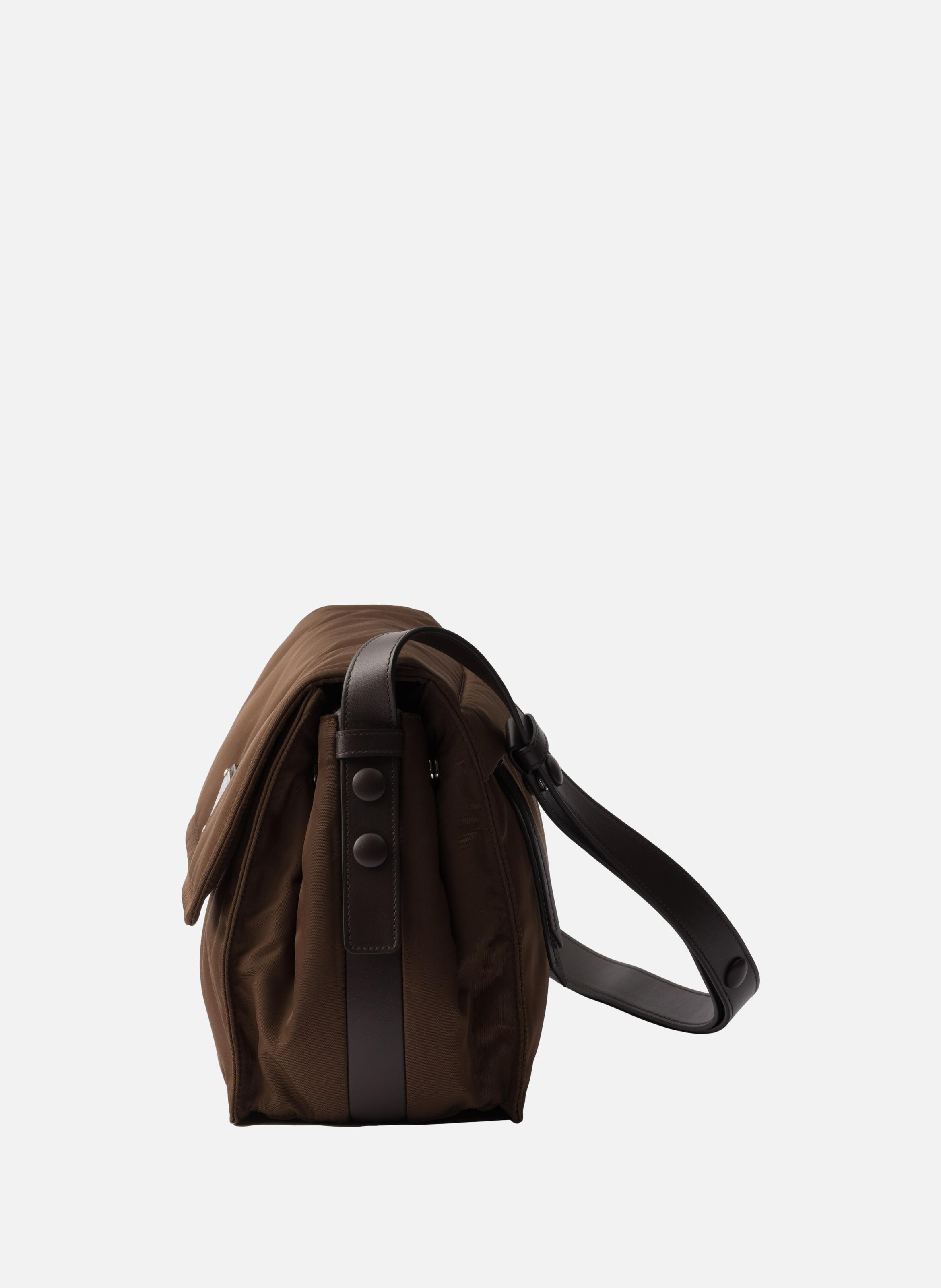 Sac porté épaule prada traveller en re-nylon matel PRADA Marron
