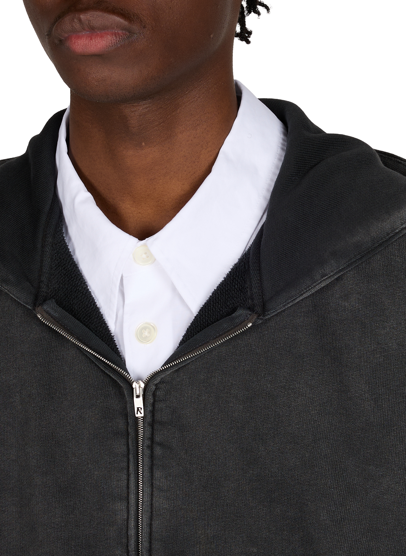 Pull ample à capuche en coton REPRESENT Gris