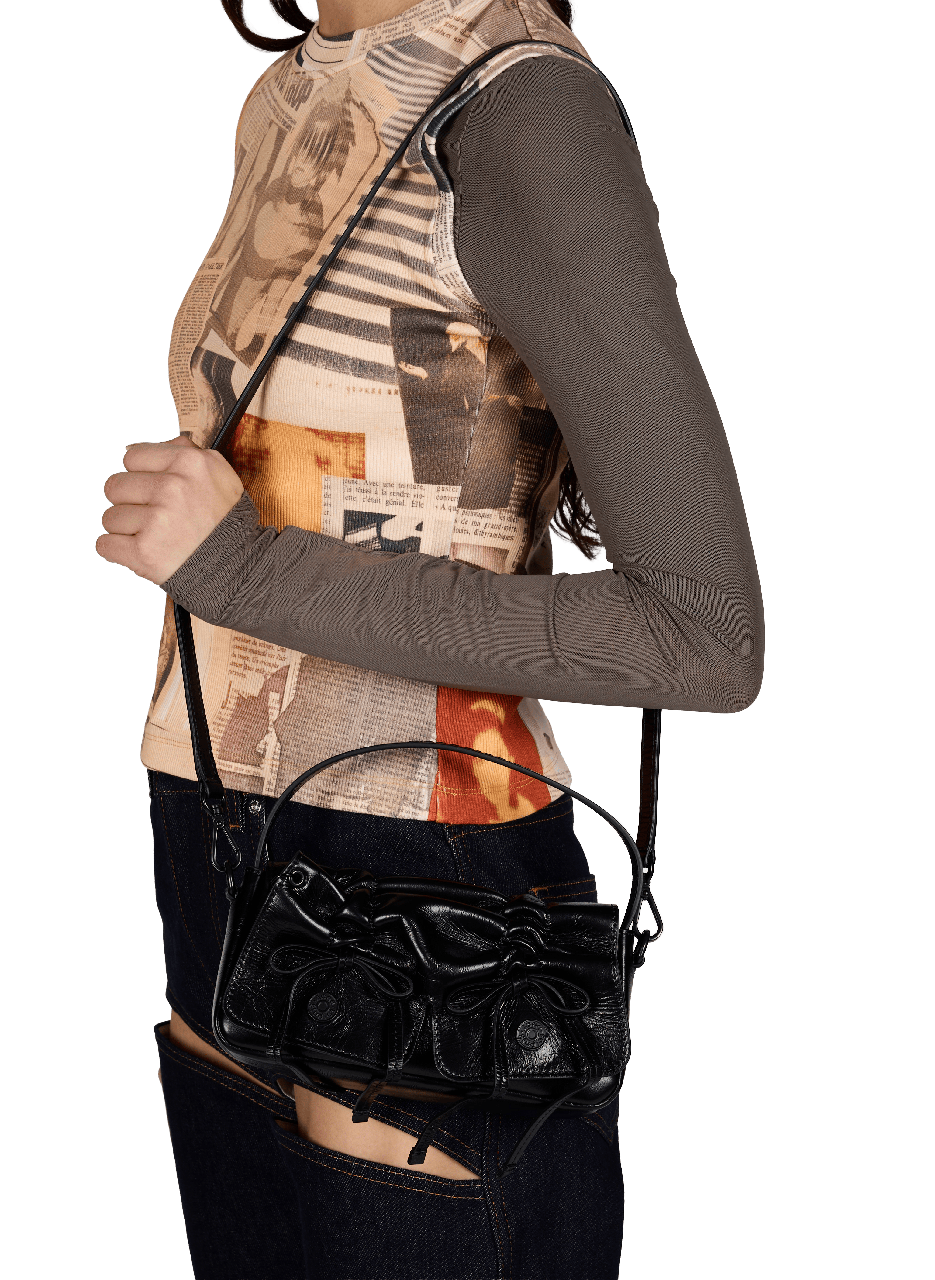 Sac en cuir Multipocket Micro ACNE STUDIOS Noir