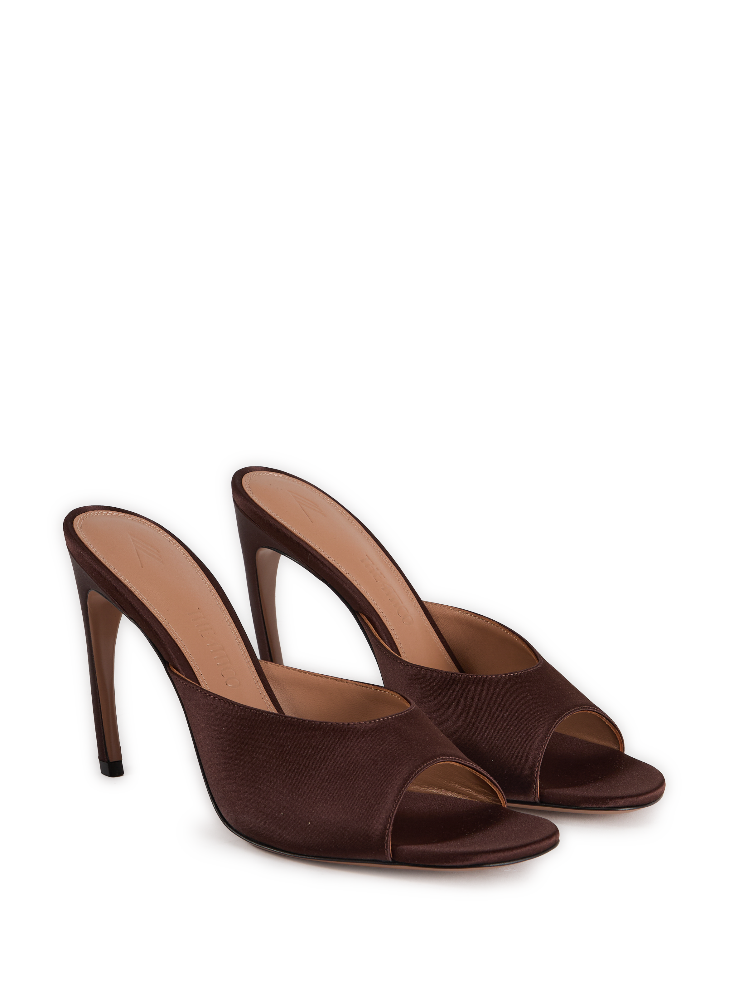 Satin pumps THE ATTICO Brown