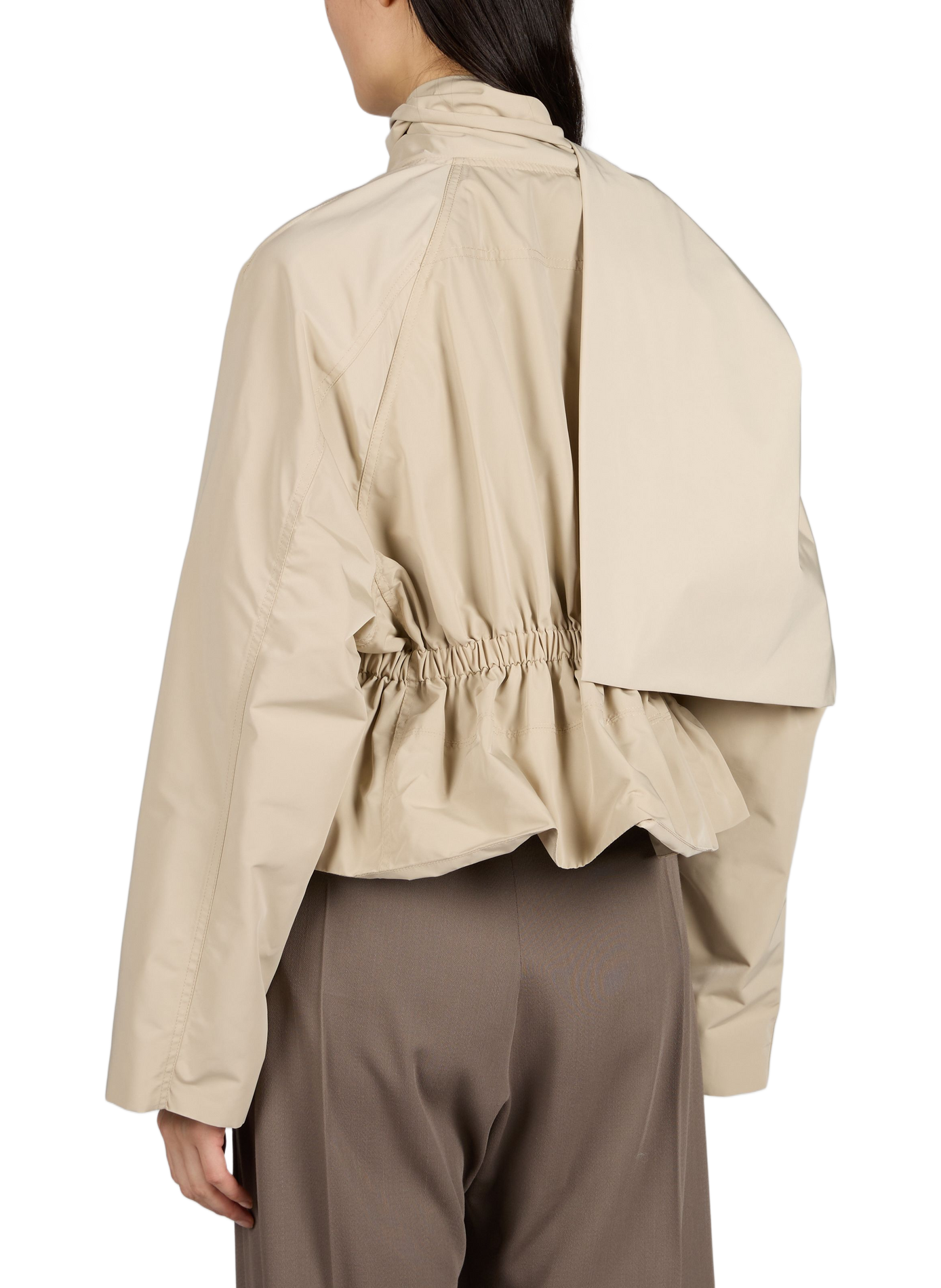 Asymmetrical solid jacket RICK OWENS Beige