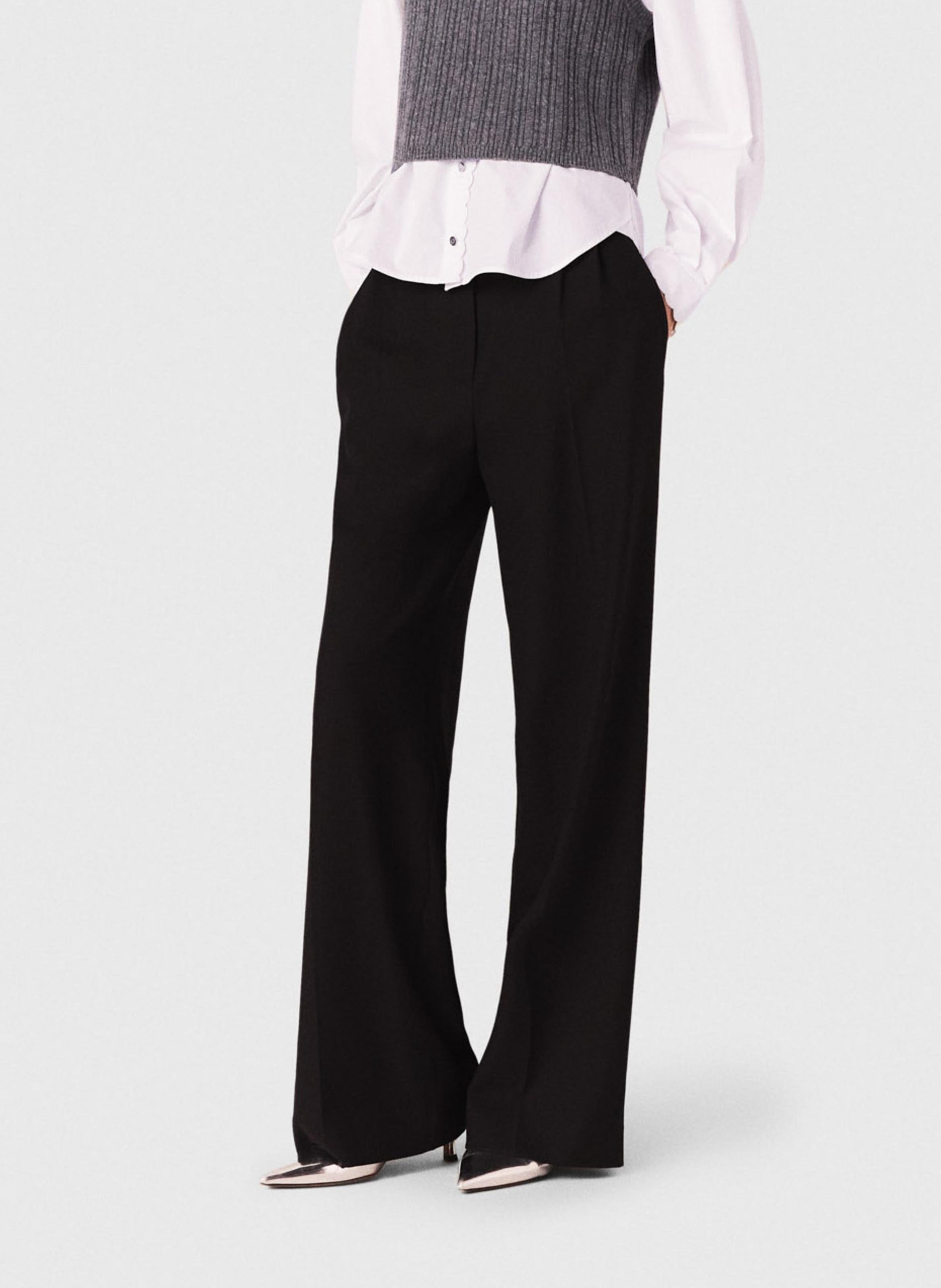 Pantalon large MAJE Noir