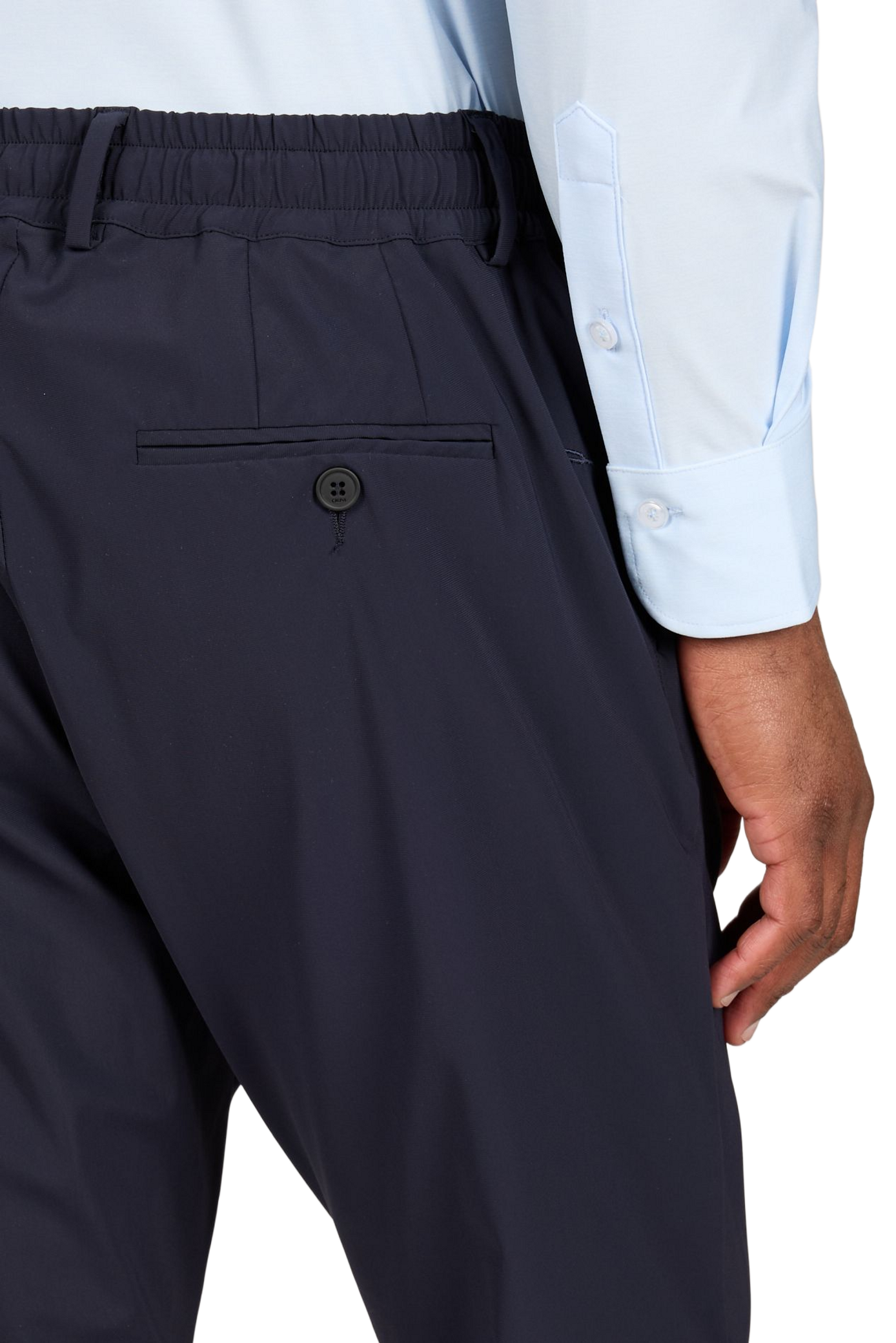 Pantalon slim Mitte en tissu technique CRUNA Bleu