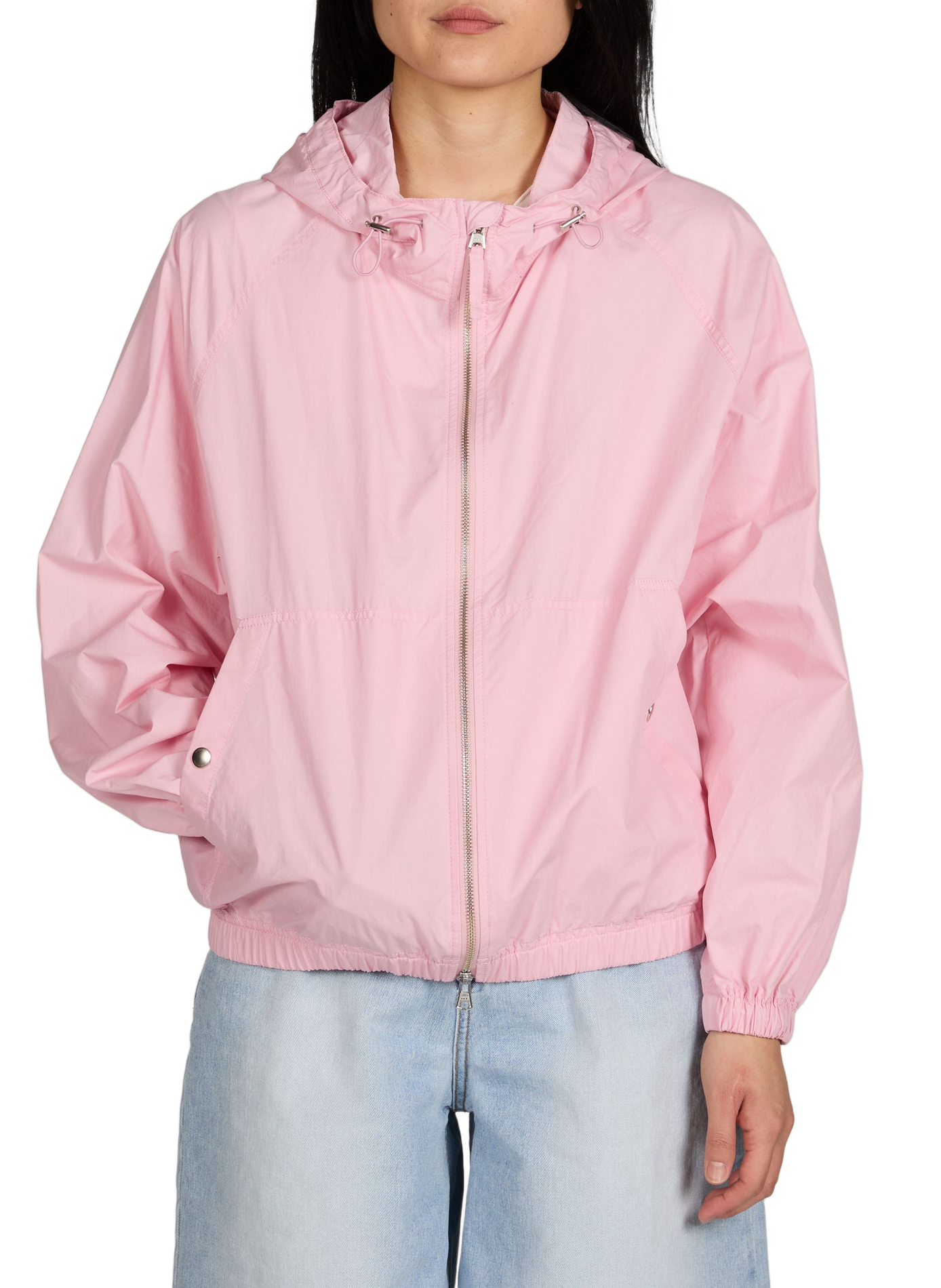 Veste coupe-vent à capuche en coton mélangé DUNST Rose