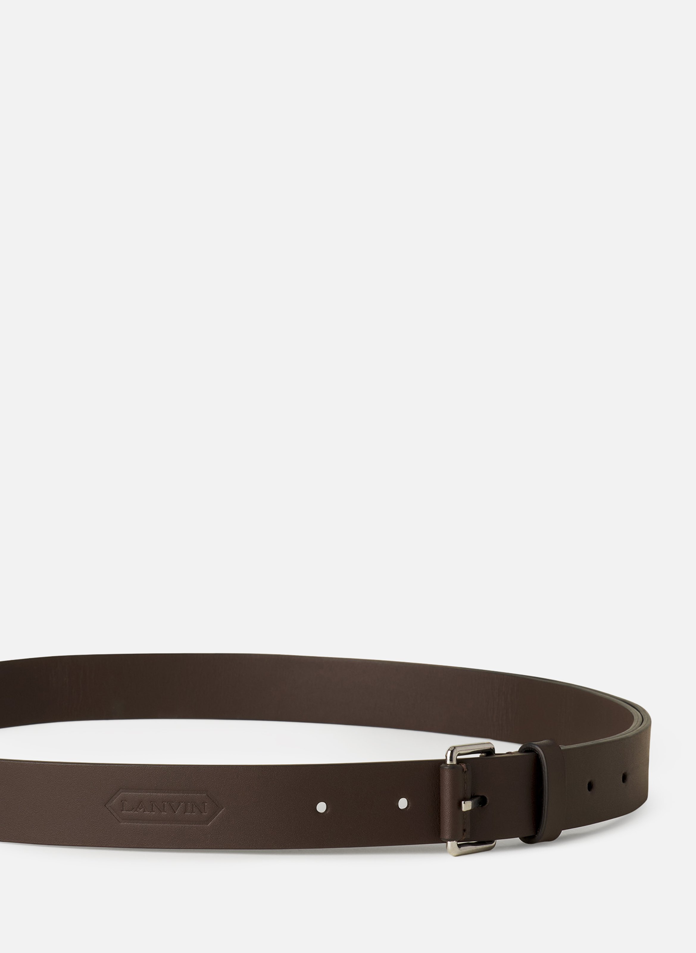 Ceinture compagnon en cuir LANVIN Marron