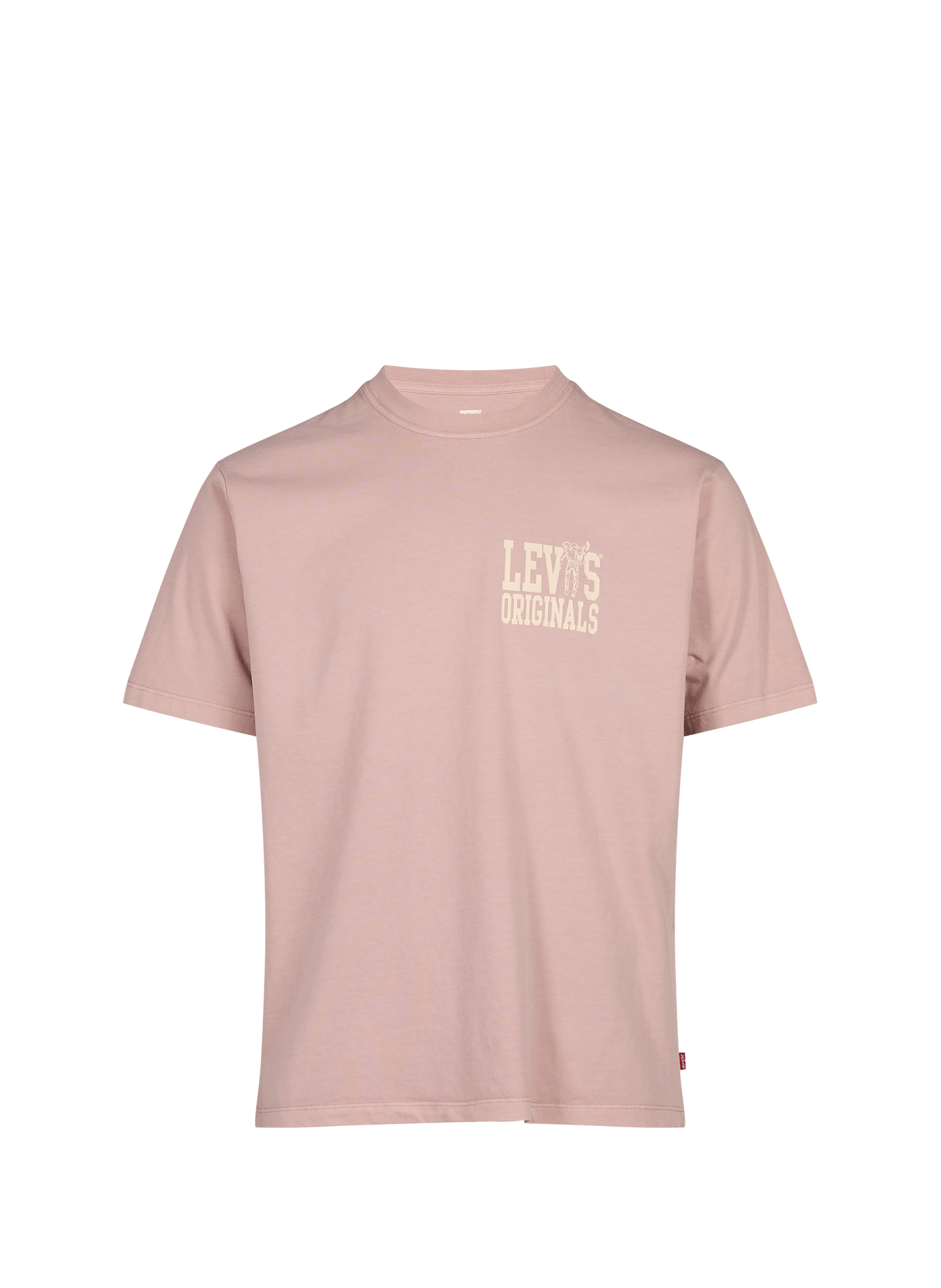 Camiseta cuello redondo de algodón LEVI'S Rosa