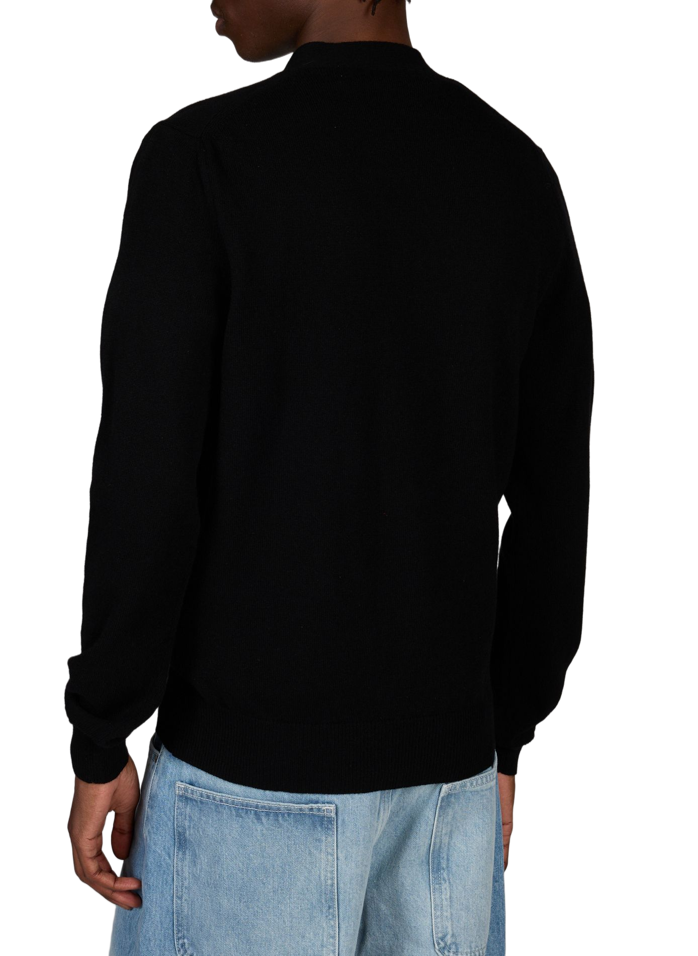Heart patch wool cardigan COMME DES GARCONS PLAY Black