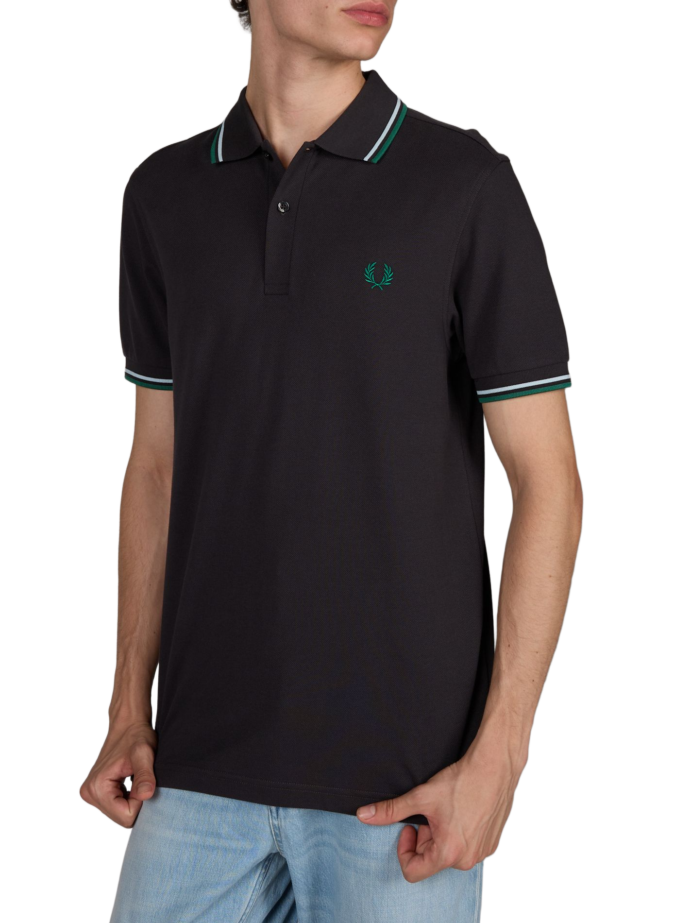 Cotton pique polo shirt FRED PERRY Grey