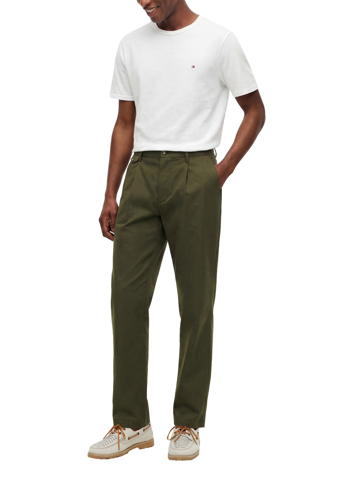 Straight-fit cotton T-shirt TOMMY HILFIGER White