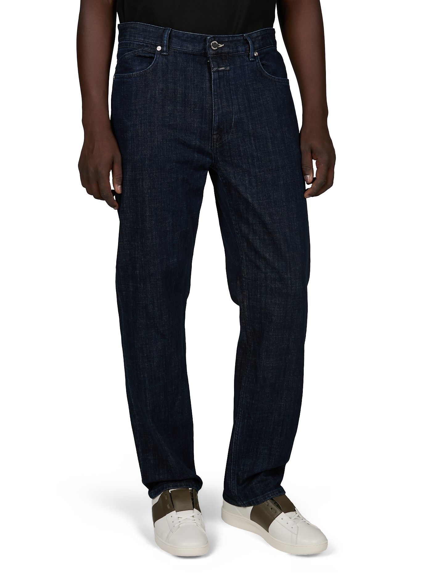 Jeans droit en coton mélangé CLOSED Bleu