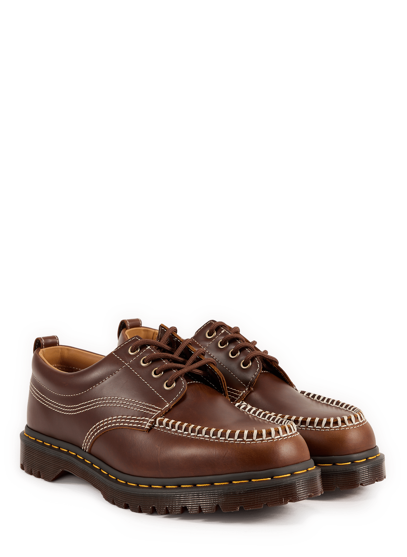 Leather ridged derbies | Brown DR. MARTENS Men