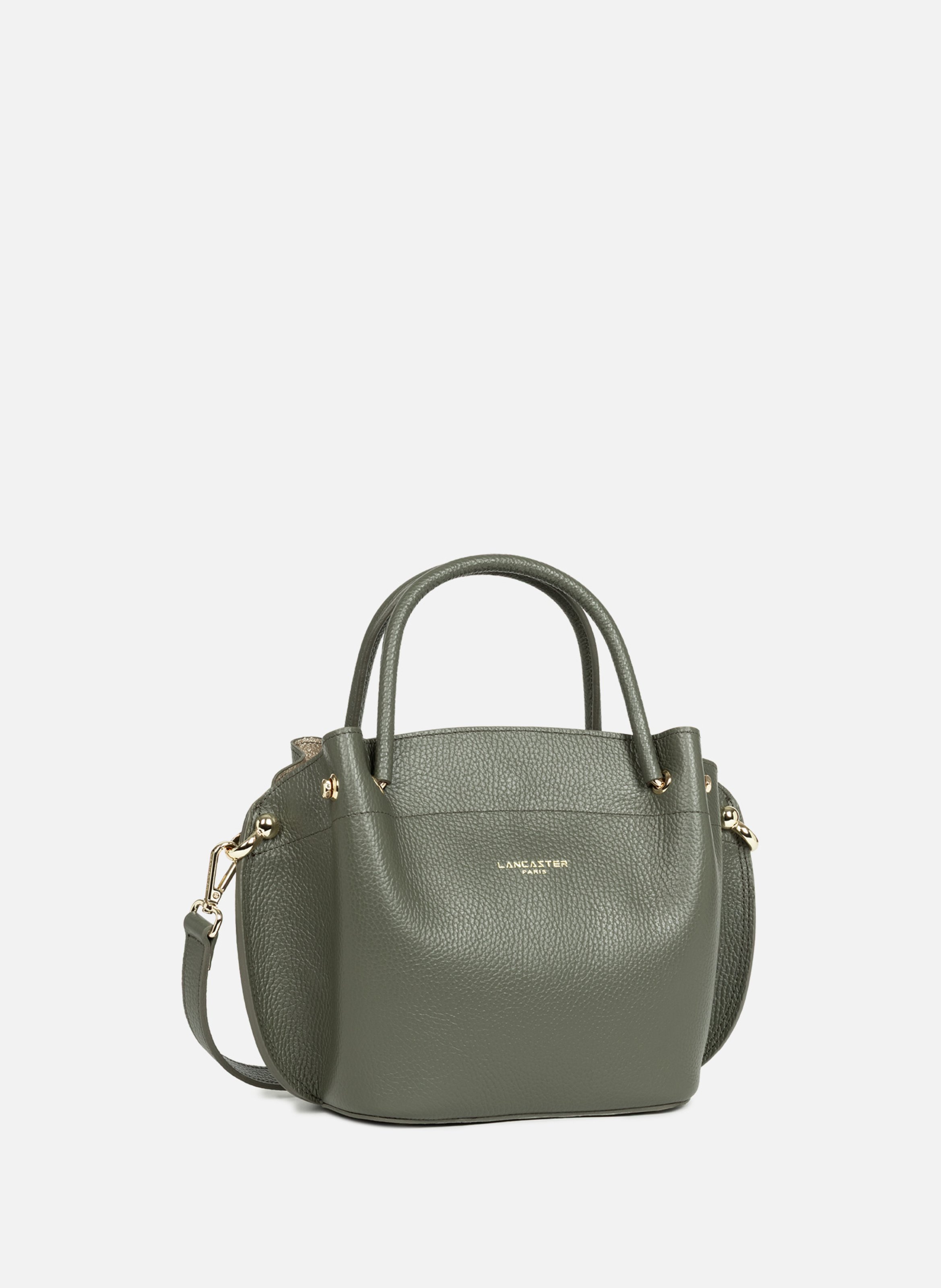 Sac à main - foulonné double louisa LANCASTER Kaki