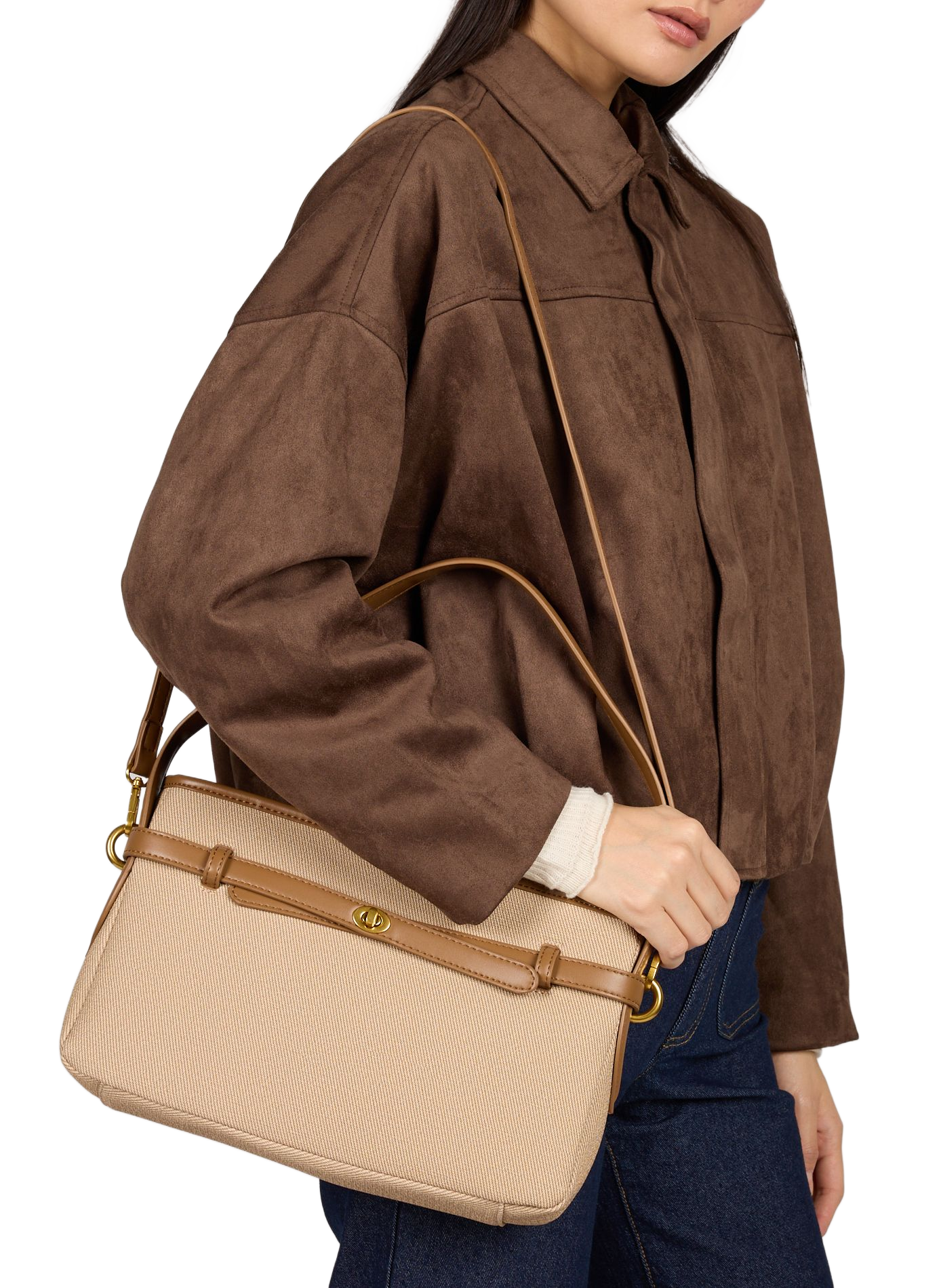 Two-tone belt bag AU PRINTEMPS PARIS Brown