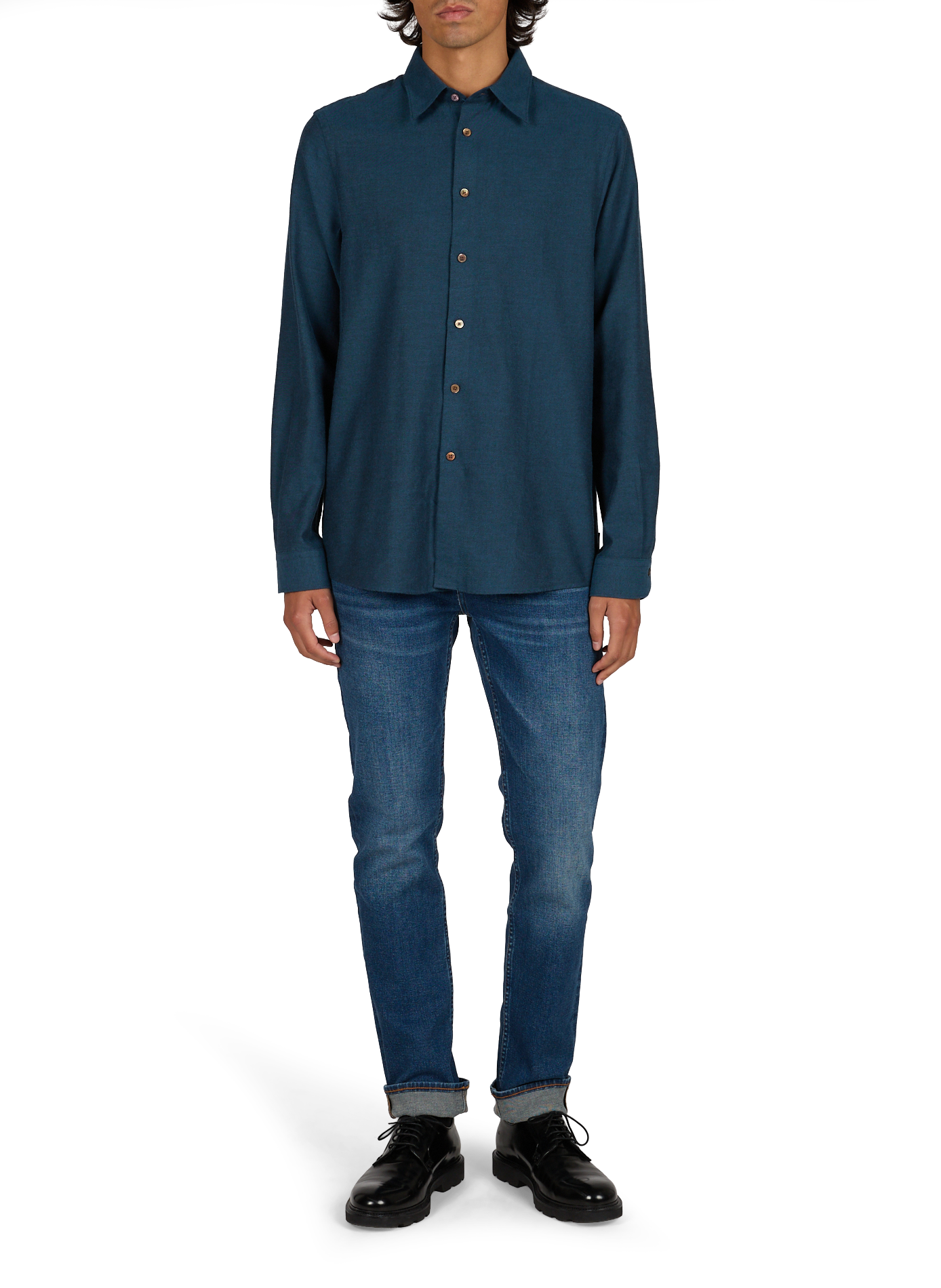 Straight cotton shirt PAUL SMITH Blue