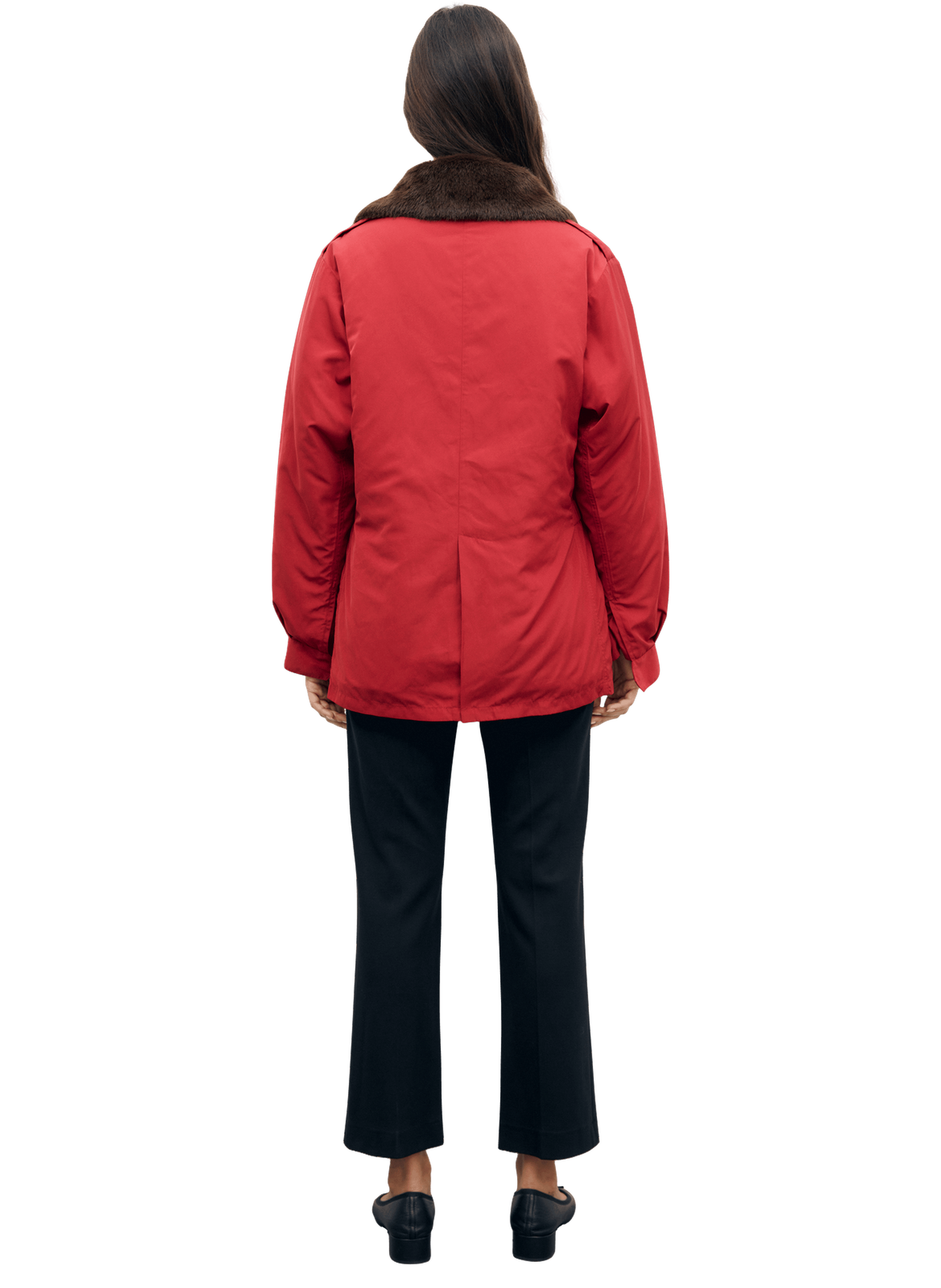 Parka cintrée à col en fausse fourrure - antmer GERARD DAREL Rouge