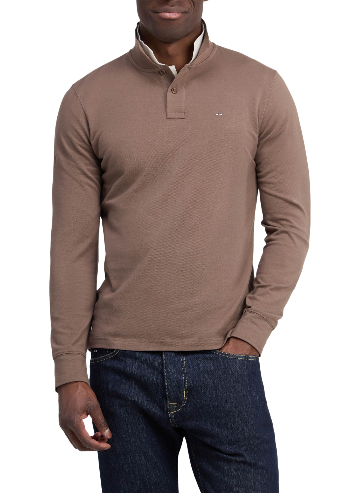 Polo slim en coton EDEN PARK Brown