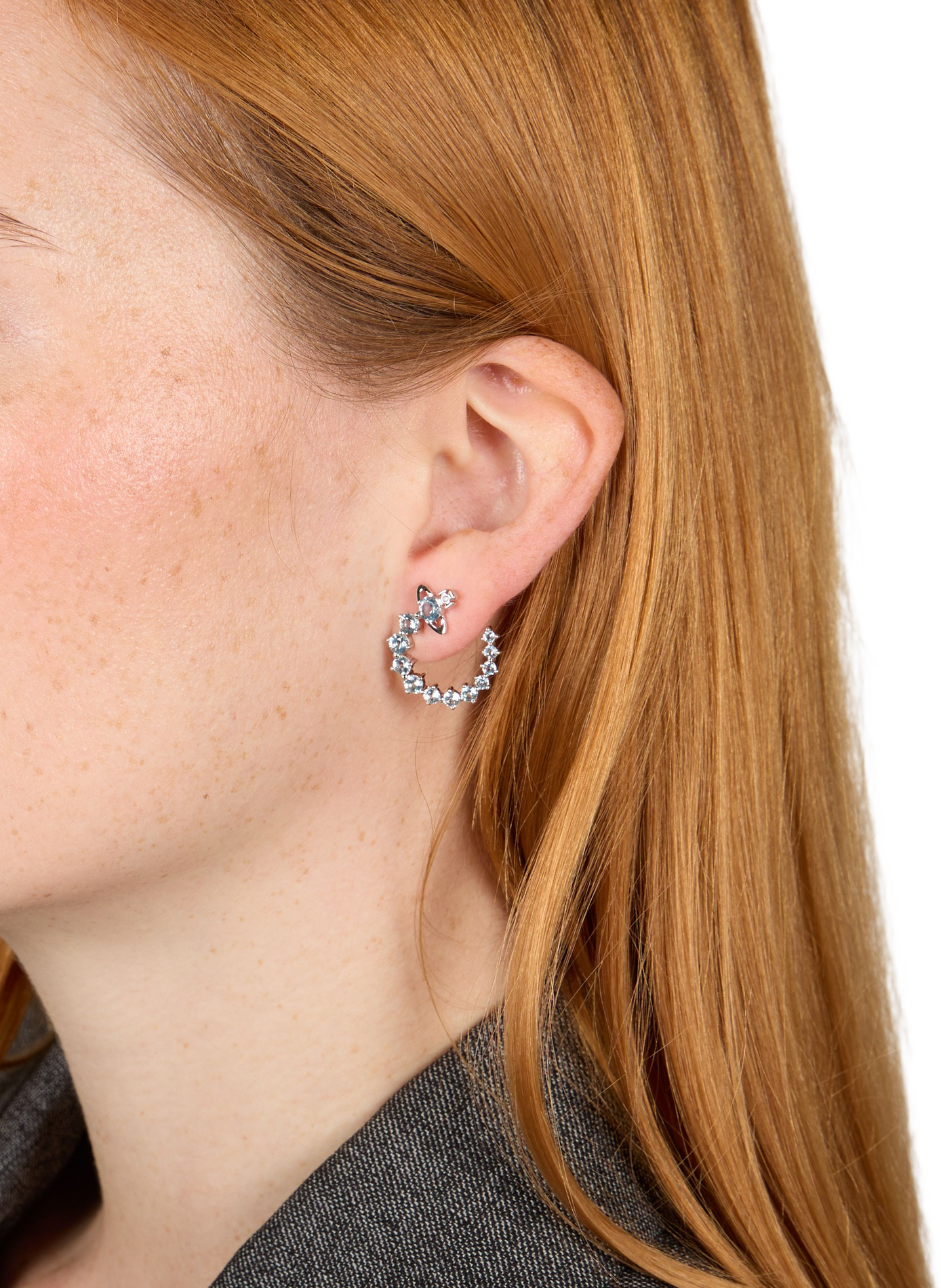 Boucles d'oreilles Lydia en laiton VIVIENNE WESTWOOD Bleu