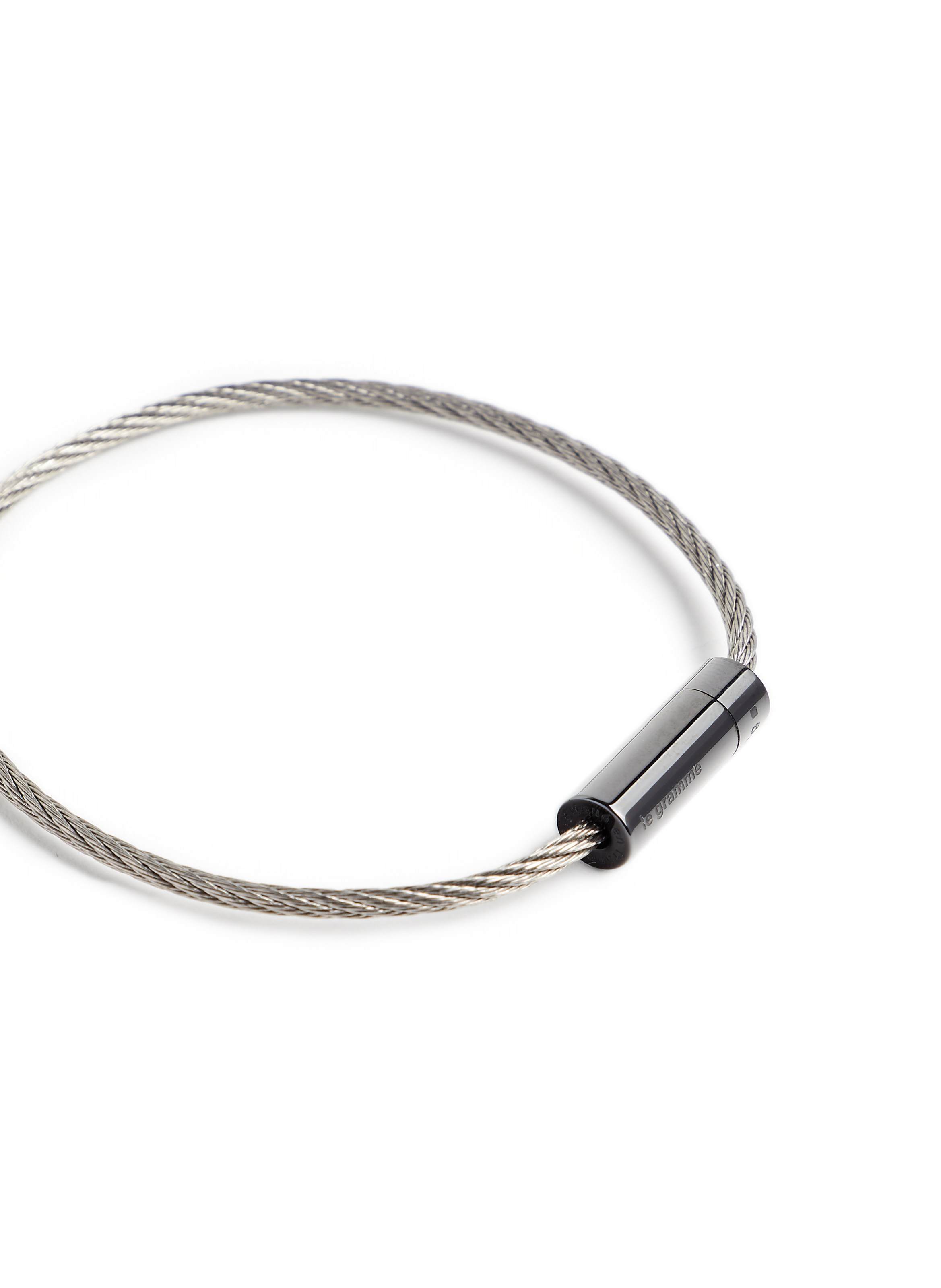 Bracelet câble 7g en céramique noir poli